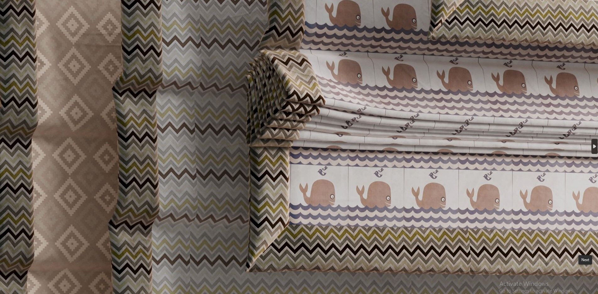 Roman blinds for children room 04 Low-poly 3D model_9