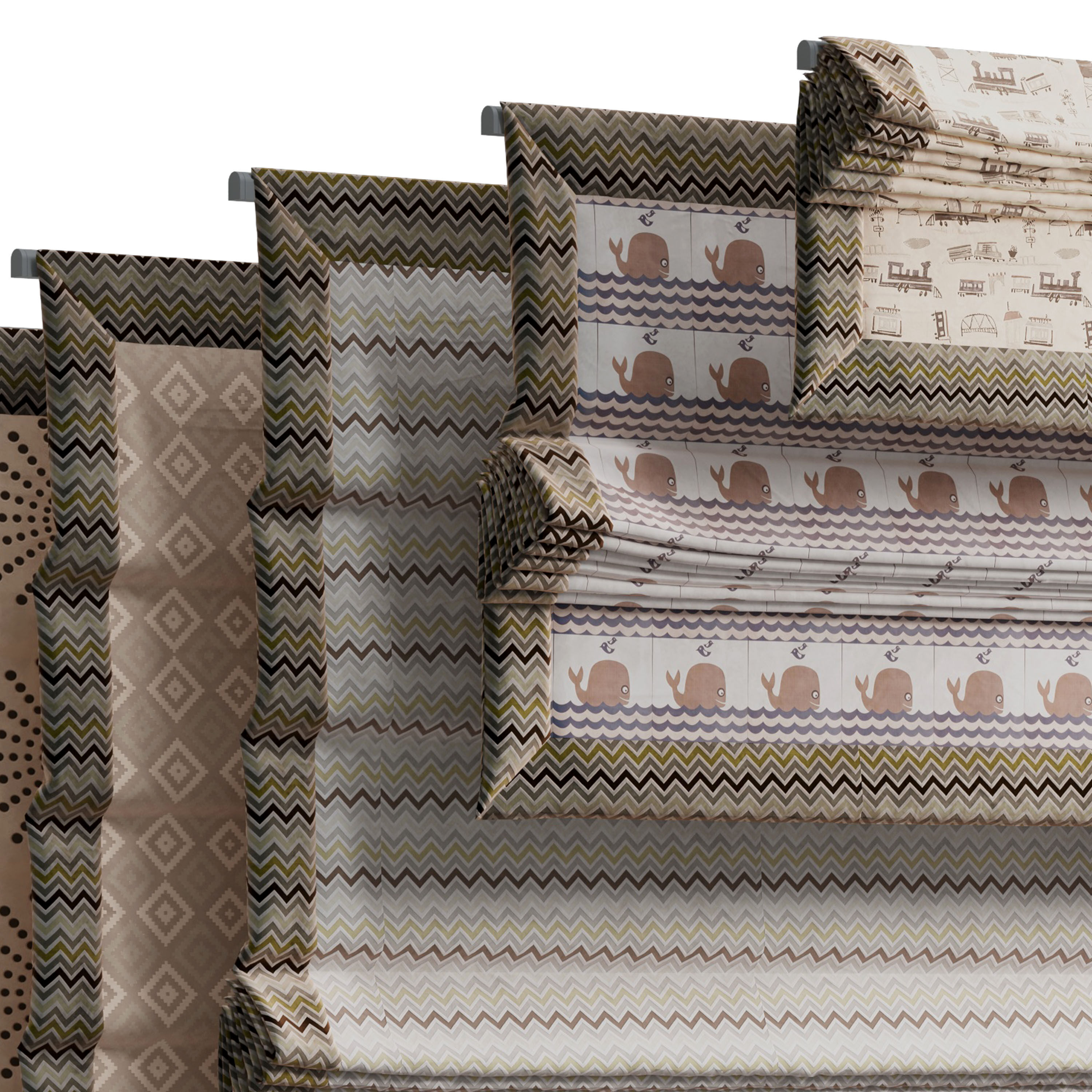 Roman blinds for children room 04 Low-poly 3D model_2