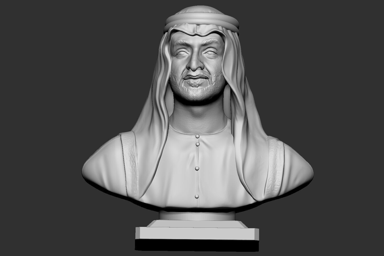 Sheikh Mohamed bin Zayed Al Nahyan bust 3D print model_14