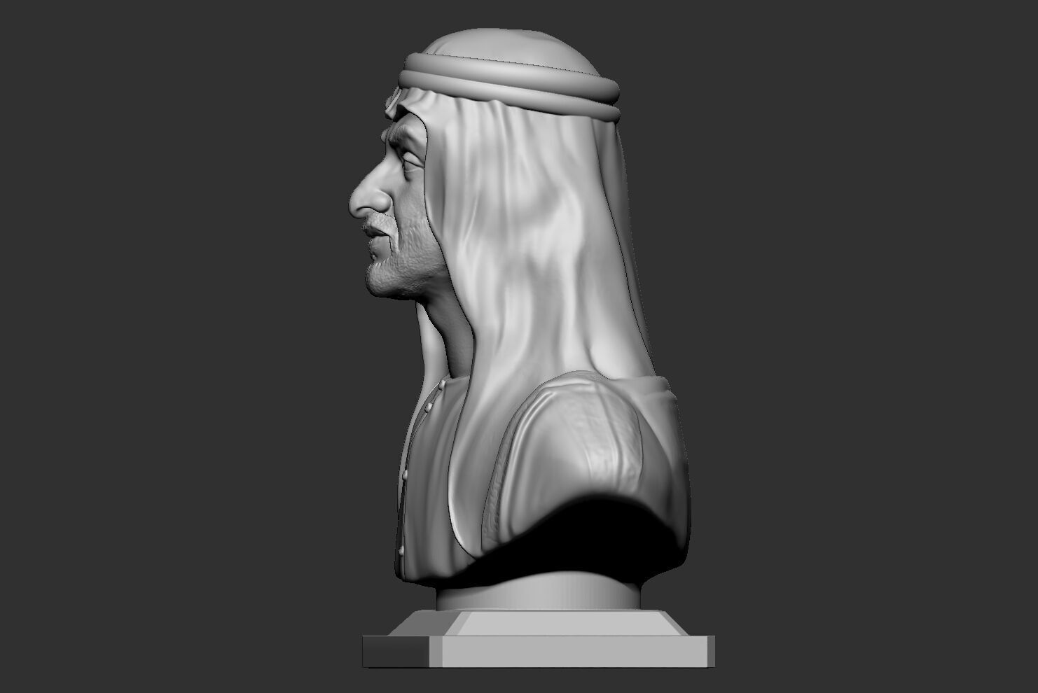 Sheikh Mohamed bin Zayed Al Nahyan bust 3D print model_7