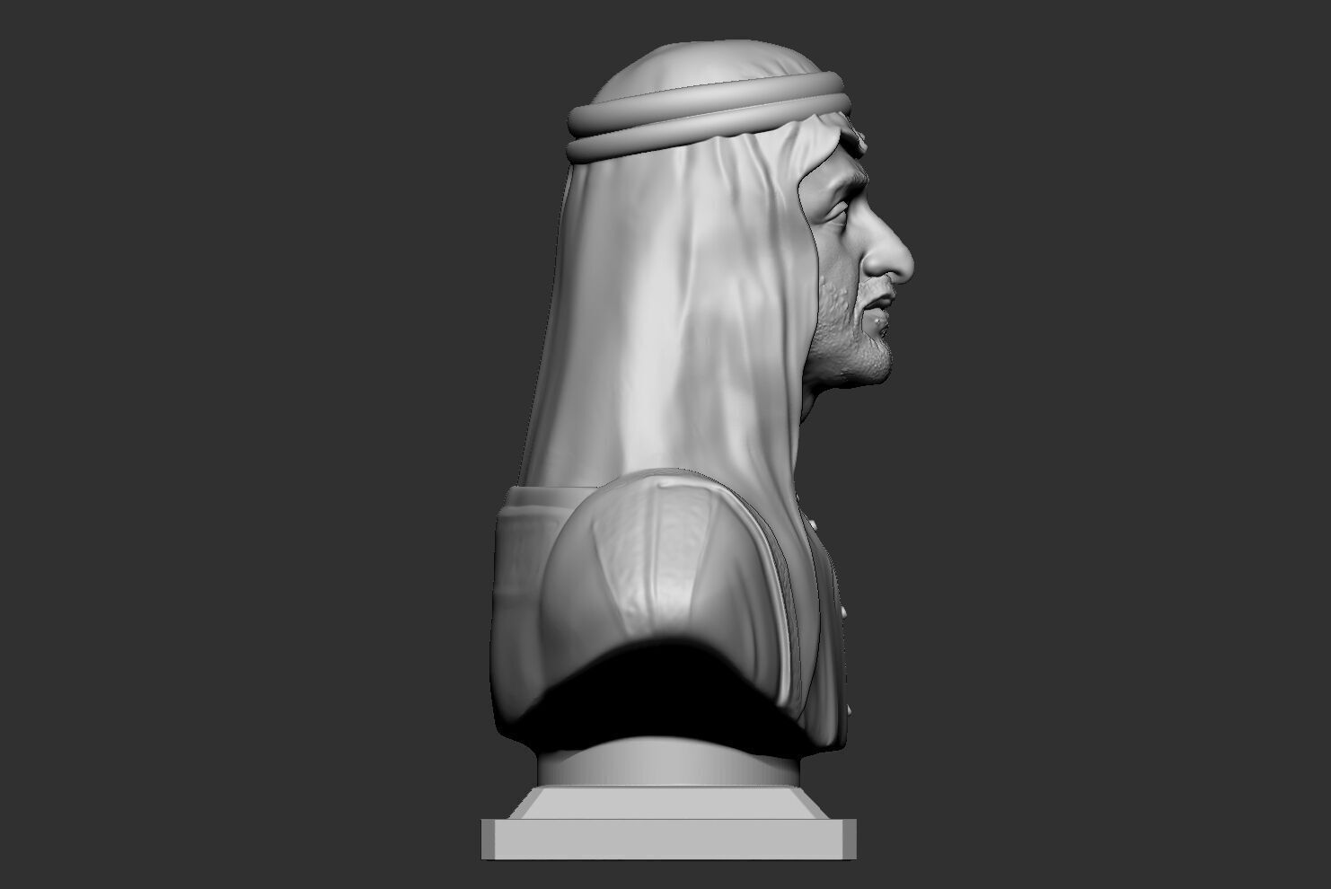 Sheikh Mohamed bin Zayed Al Nahyan bust 3D print model_4