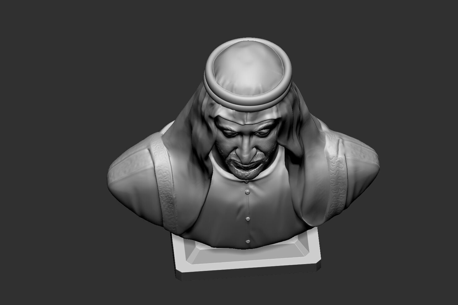 Sheikh Mohamed bin Zayed Al Nahyan bust 3D print model_11