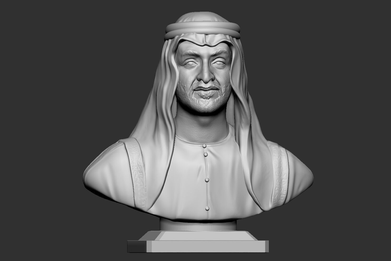 Sheikh Mohamed bin Zayed Al Nahyan bust 3D print model_1