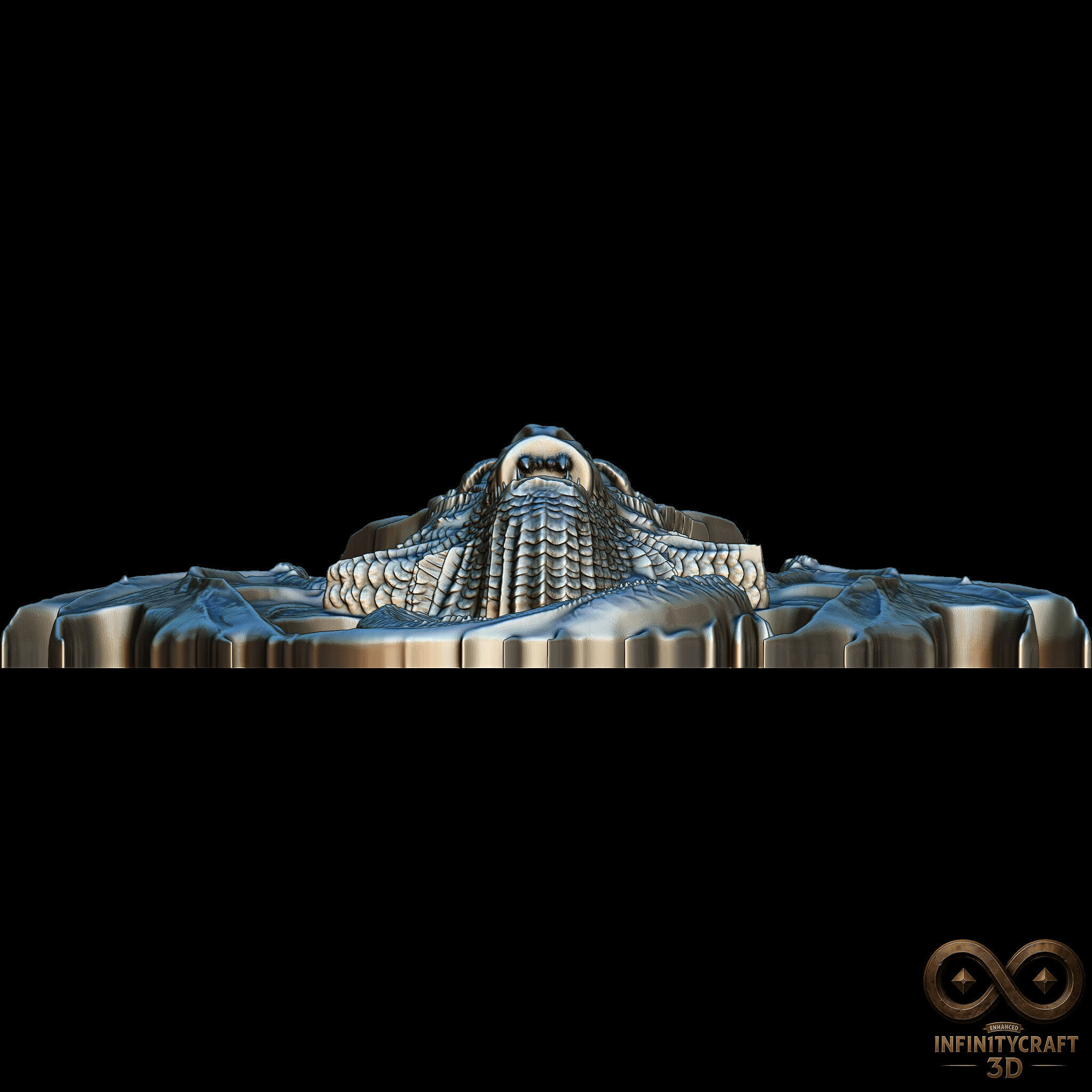 Dragon Head Relief No17 STL file for 3d printing or CNC 3D print model_11