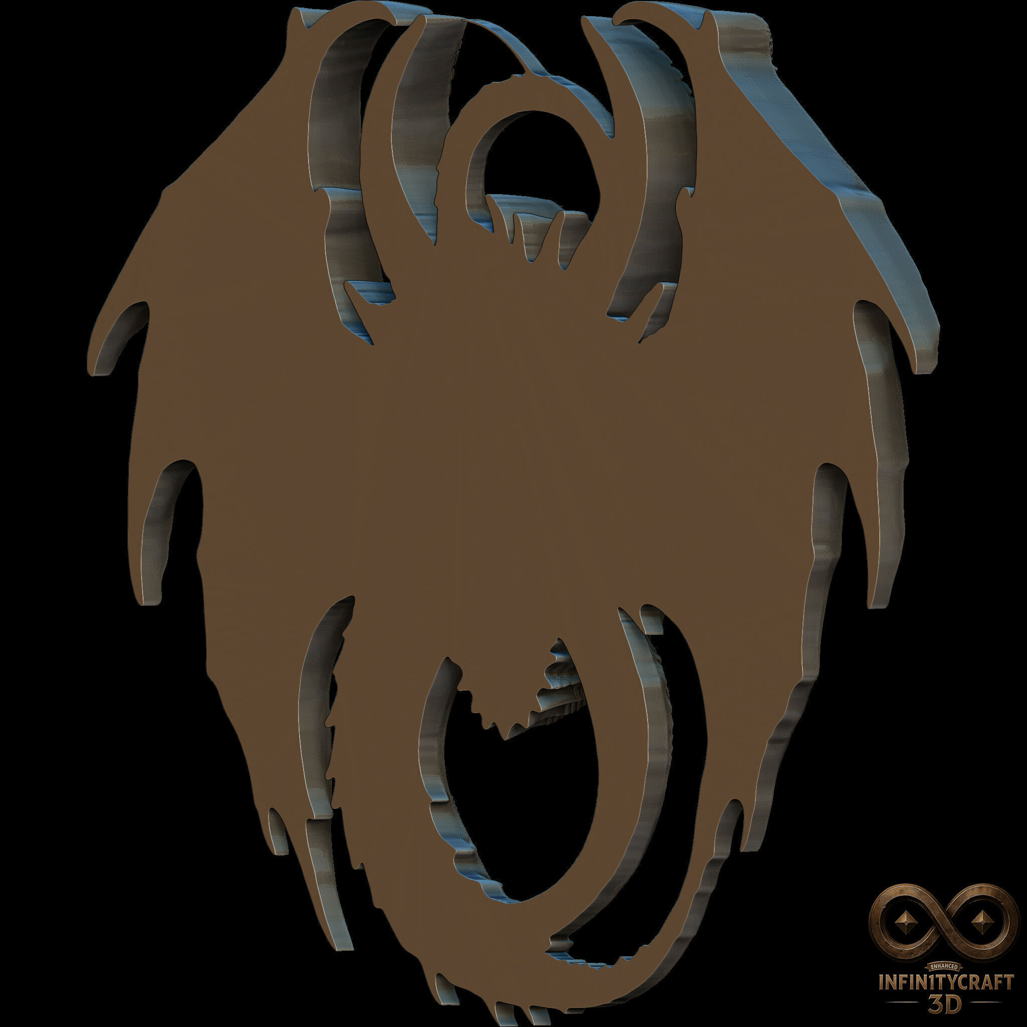 Dragon Head Relief No17 STL file for 3d printing or CNC 3D print model_6