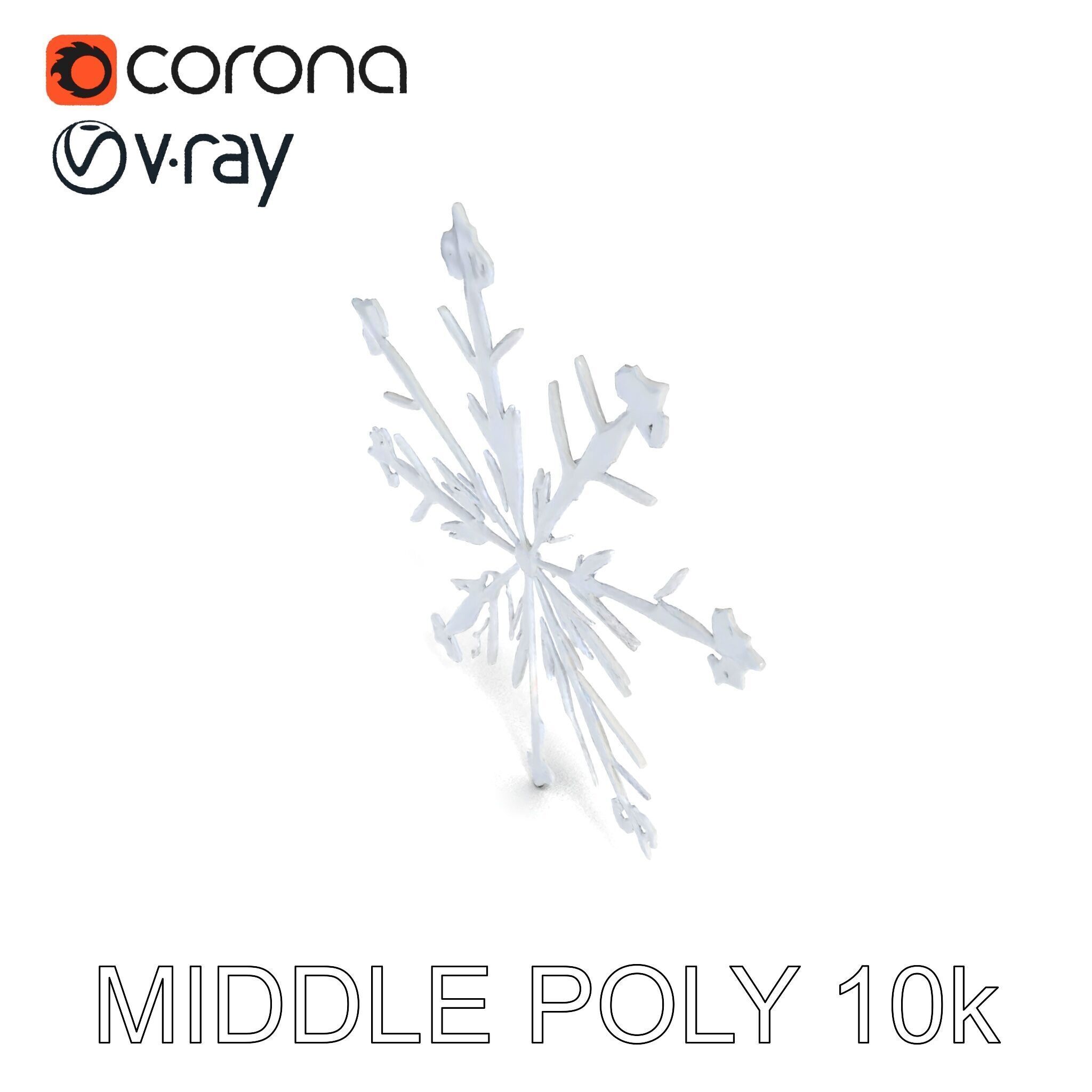 Intricate Snowflake Model Pack for Game and Animation Texture_16