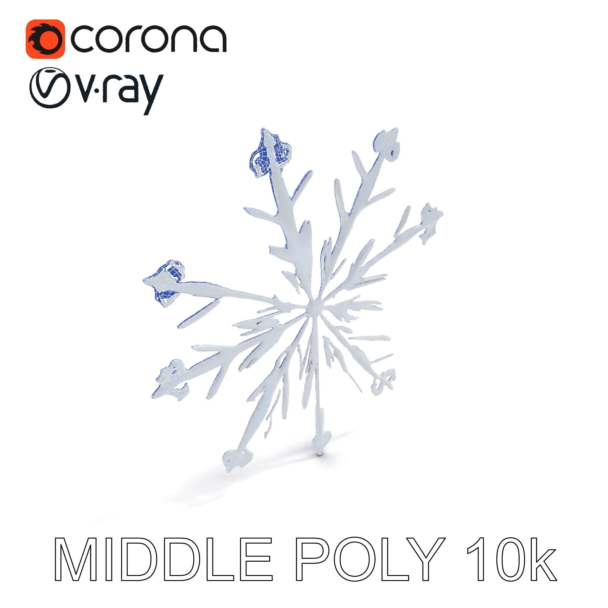 Intricate Snowflake Model Pack for Game and Animation Texture_8