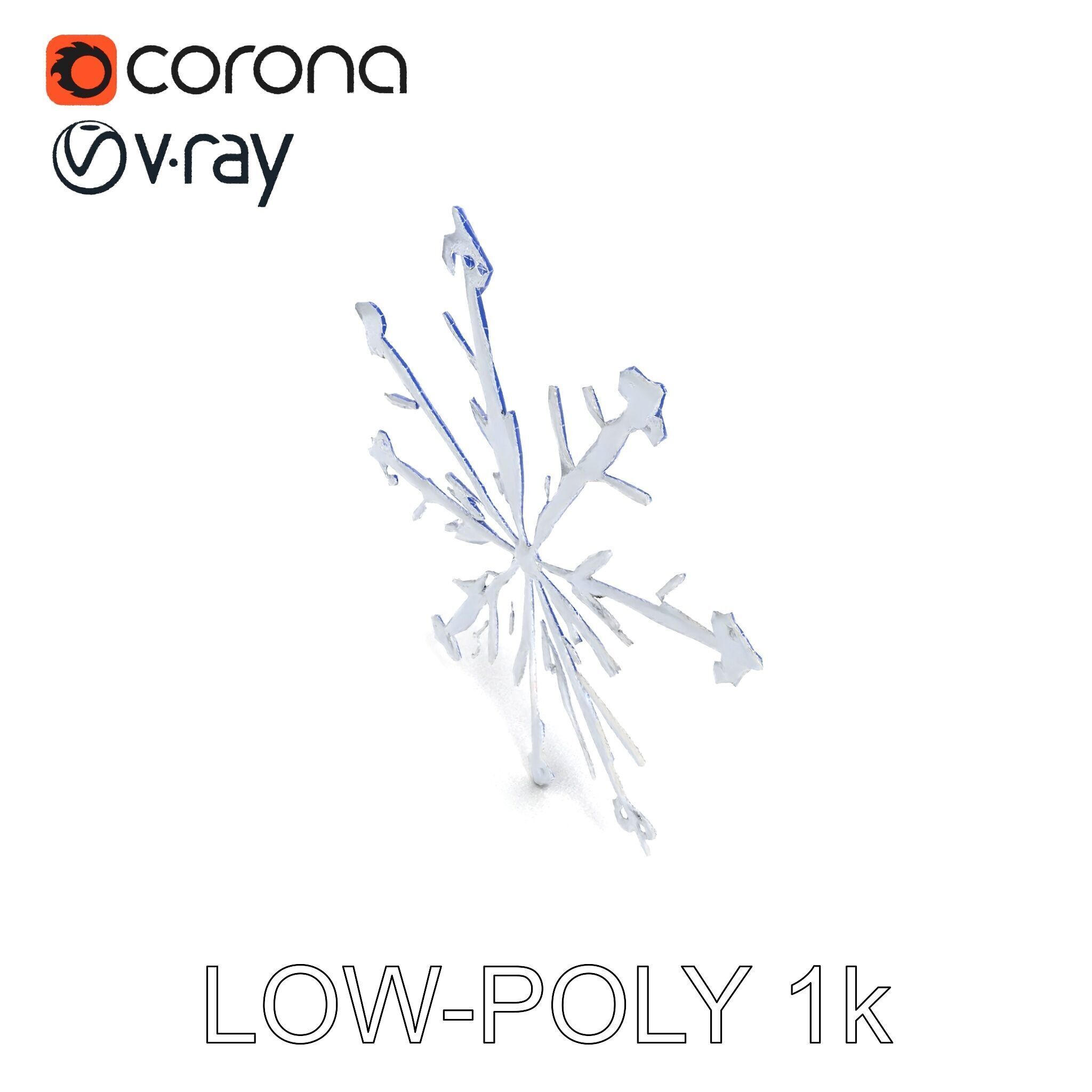 Intricate Snowflake Model Pack for Game and Animation Texture_5