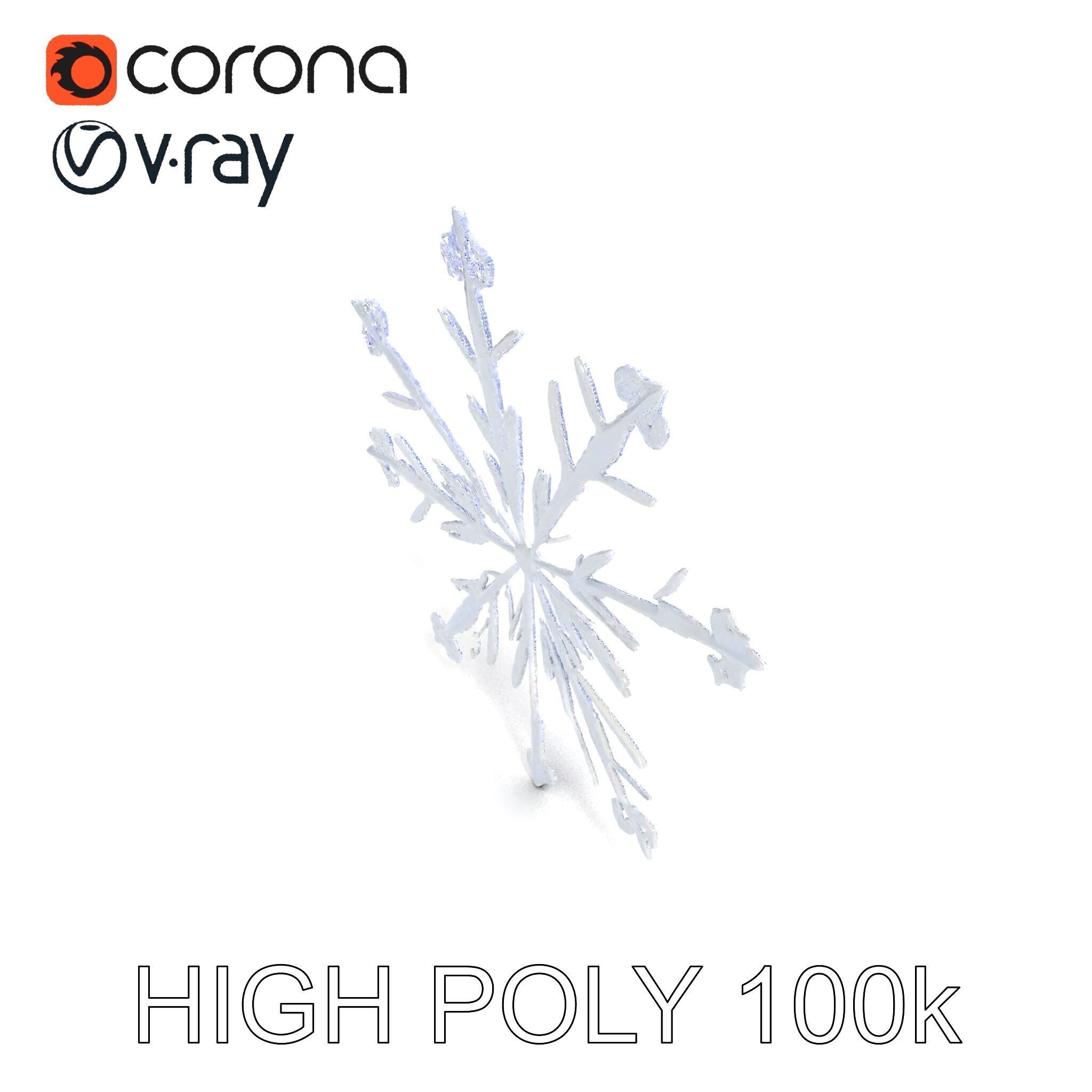 Intricate Snowflake Model Pack for Game and Animation Texture_33