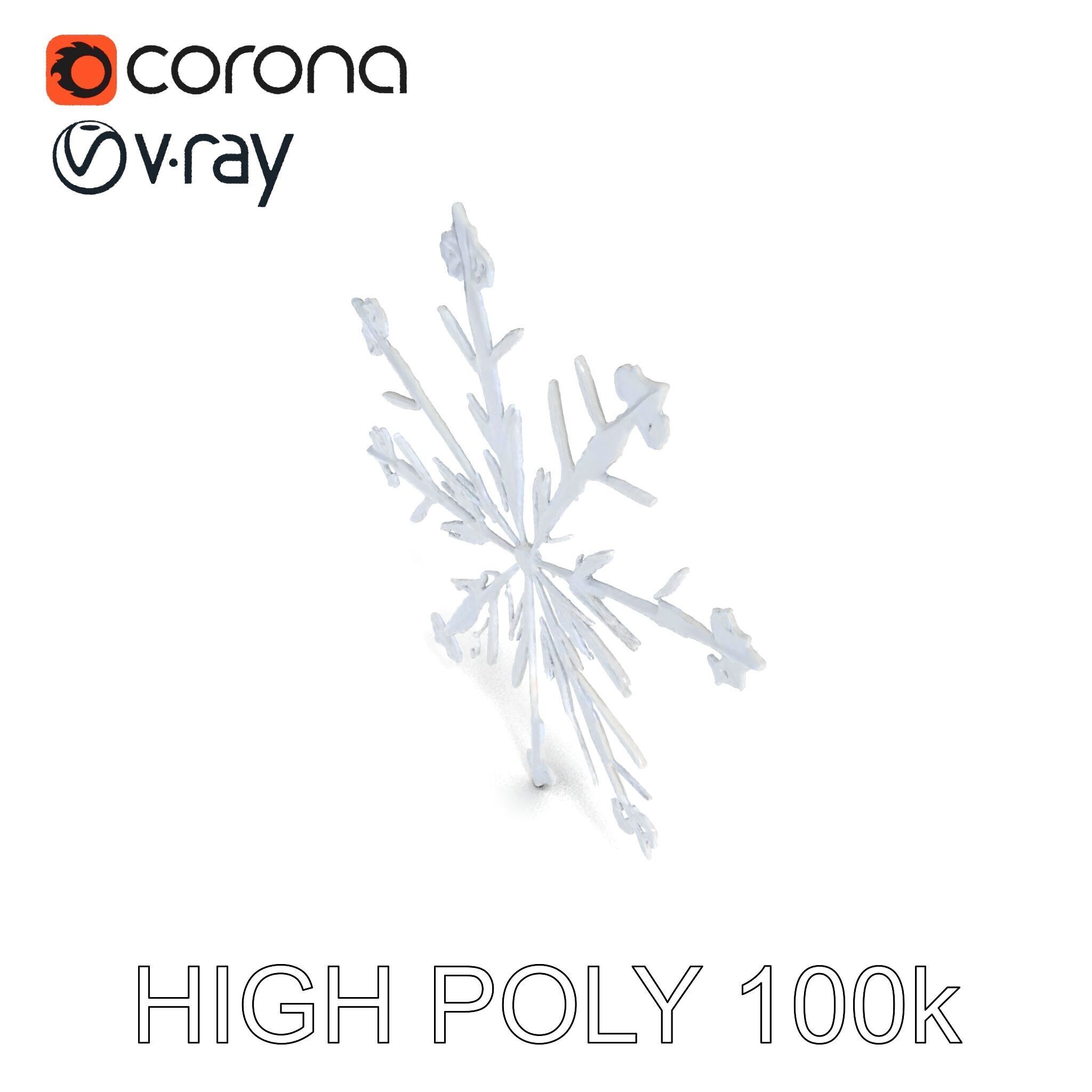 Intricate Snowflake Model Pack for Game and Animation Texture_14