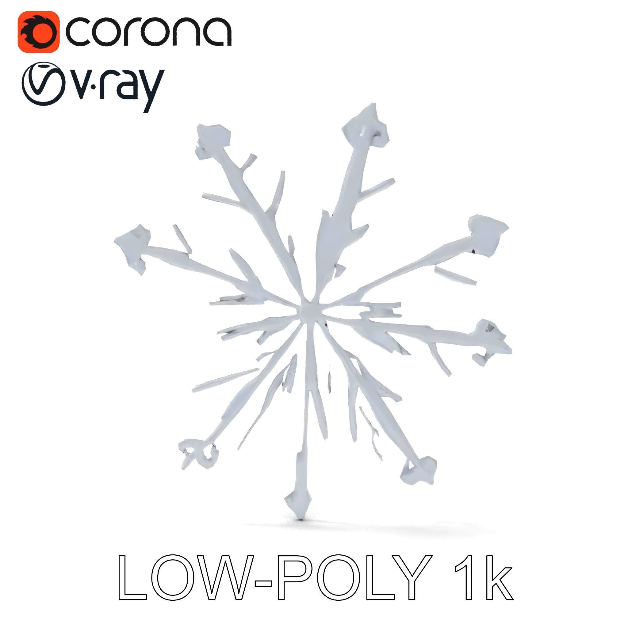 Intricate Snowflake Model Pack for Game and Animation Texture_30