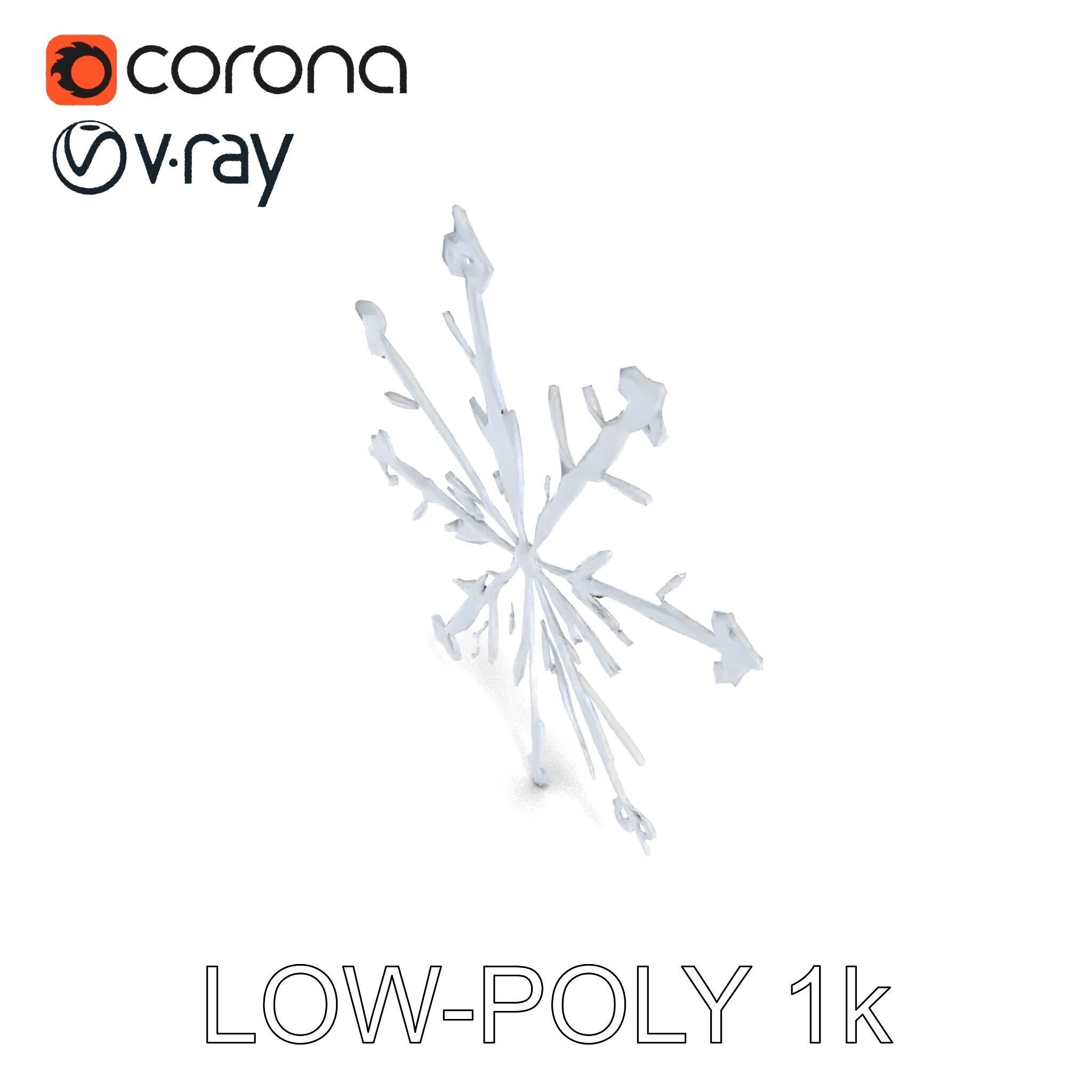 Intricate Snowflake Model Pack for Game and Animation Texture_17