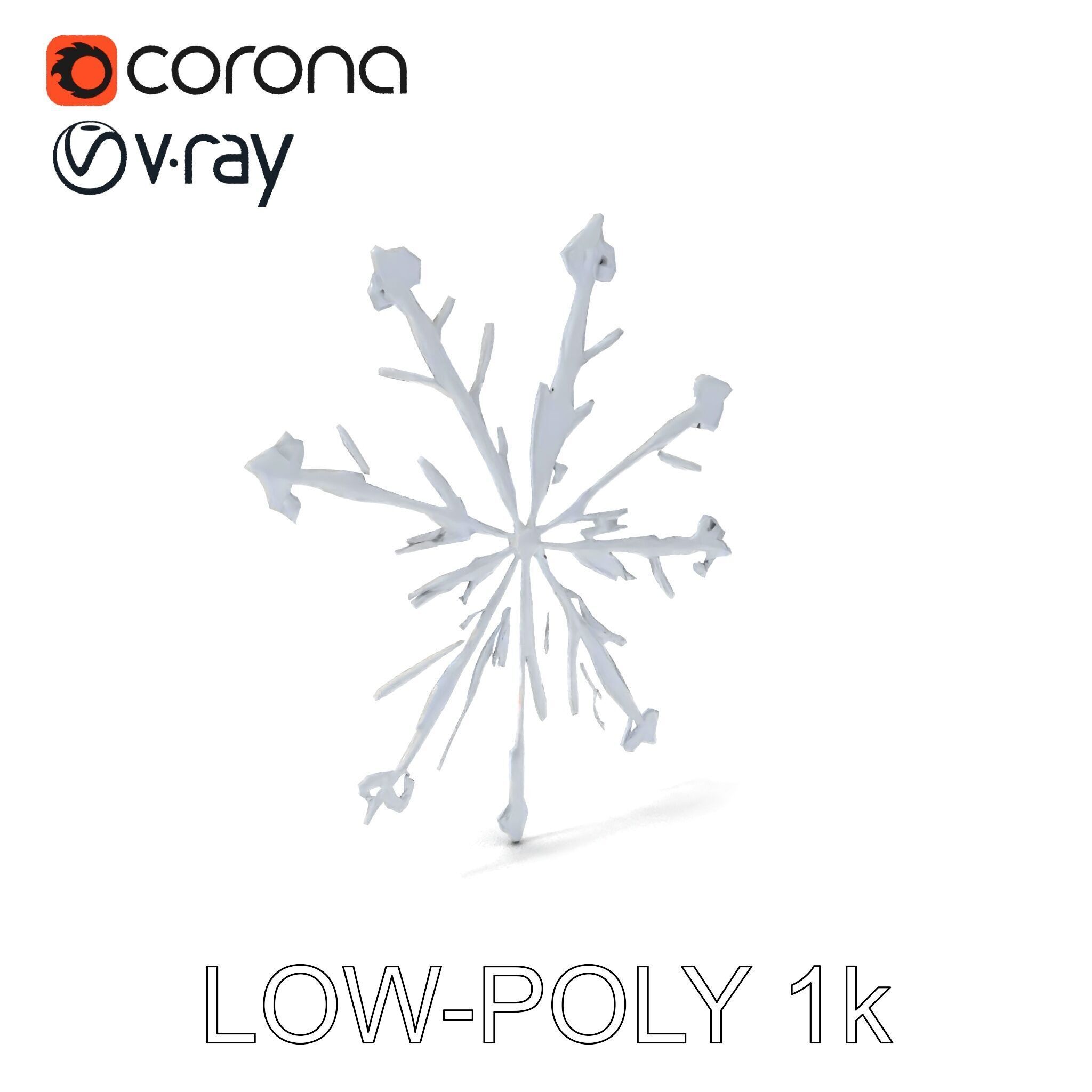 Intricate Snowflake Model Pack for Game and Animation Texture_10