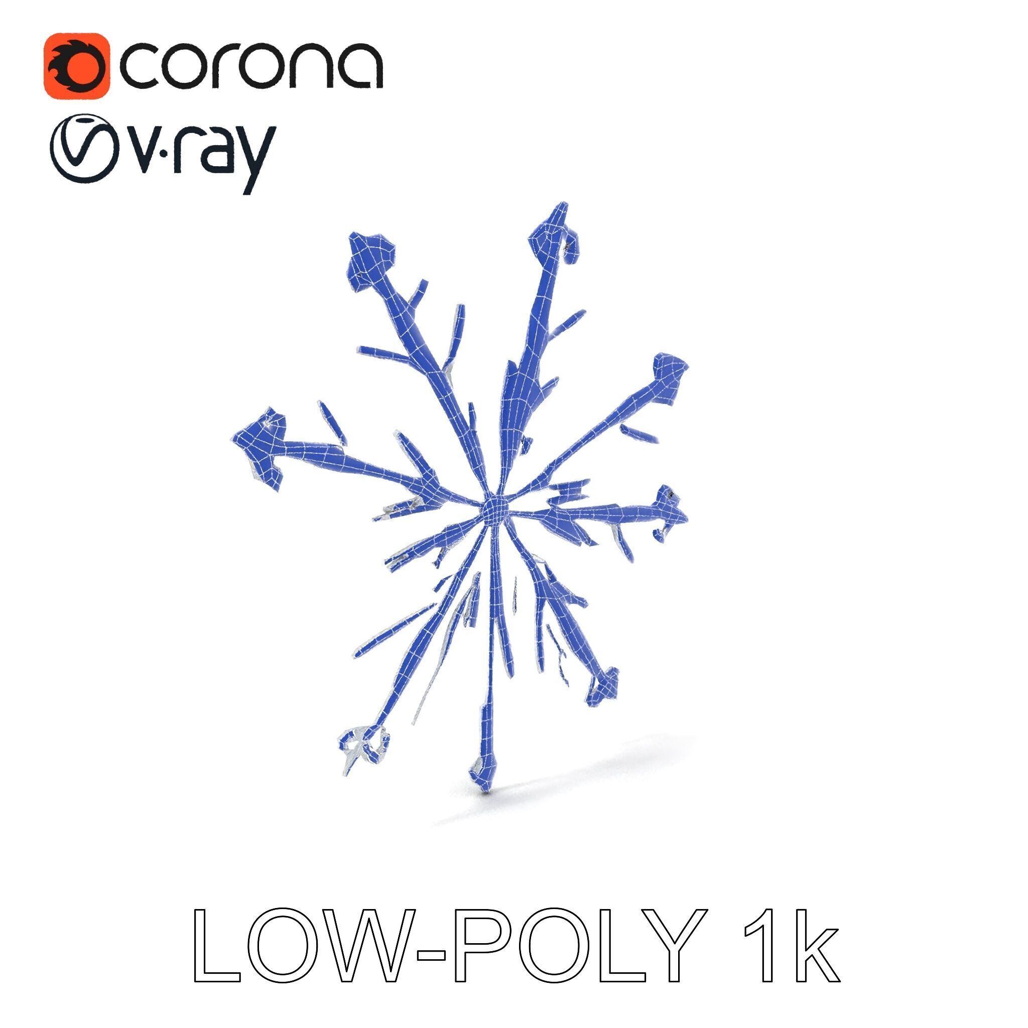 Intricate Snowflake Model Pack for Game and Animation Texture_34