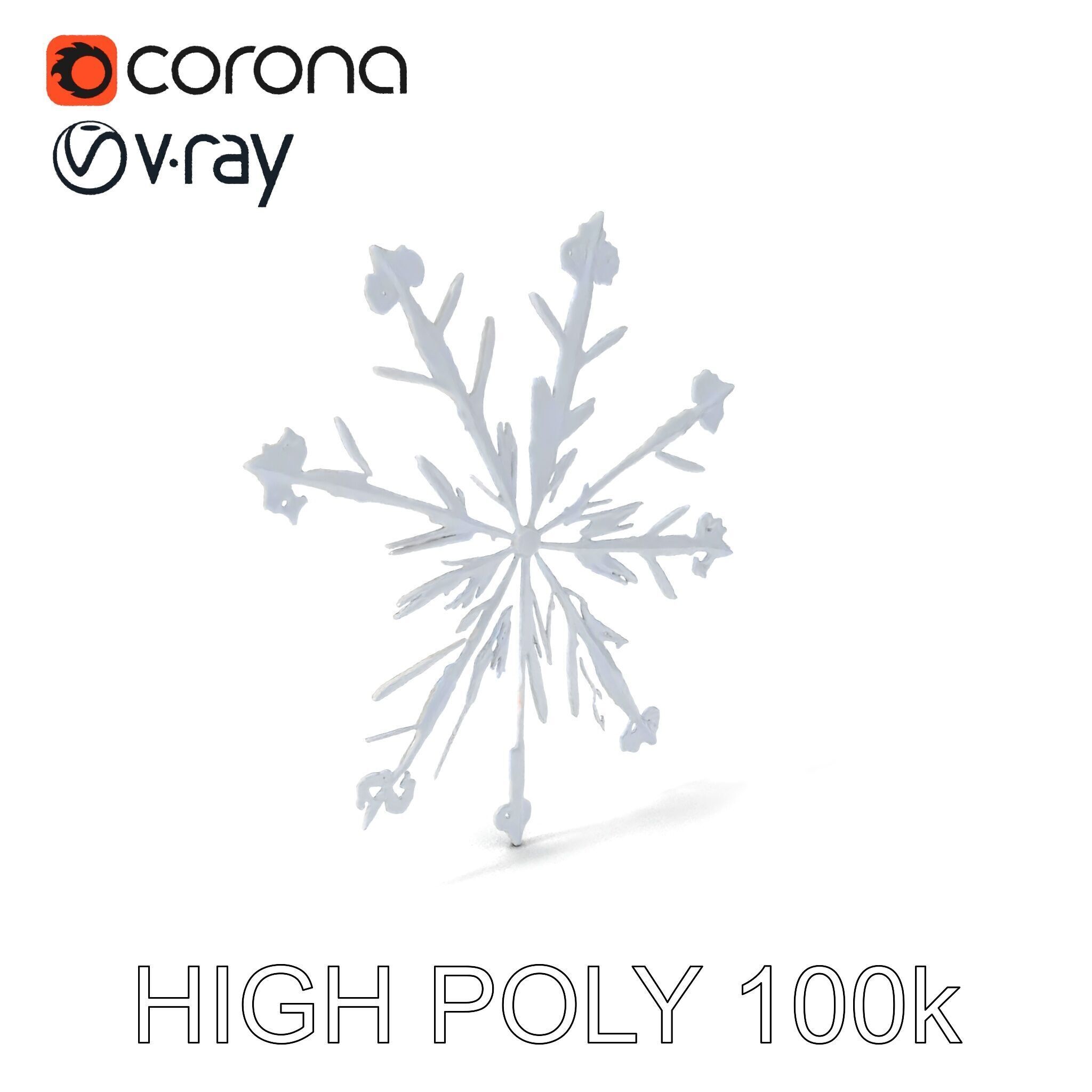 Intricate Snowflake Model Pack for Game and Animation Texture_27