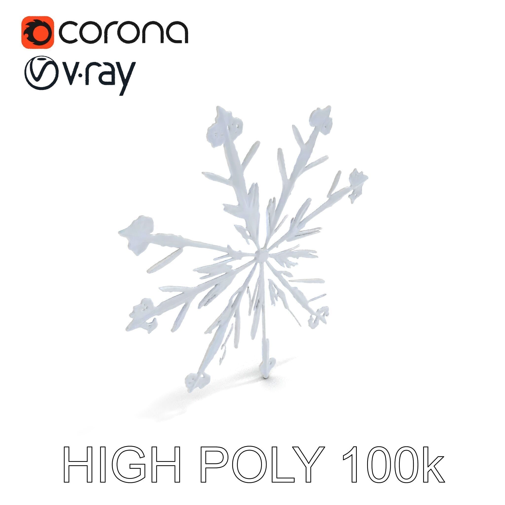 Intricate Snowflake Model Pack for Game and Animation Texture_25