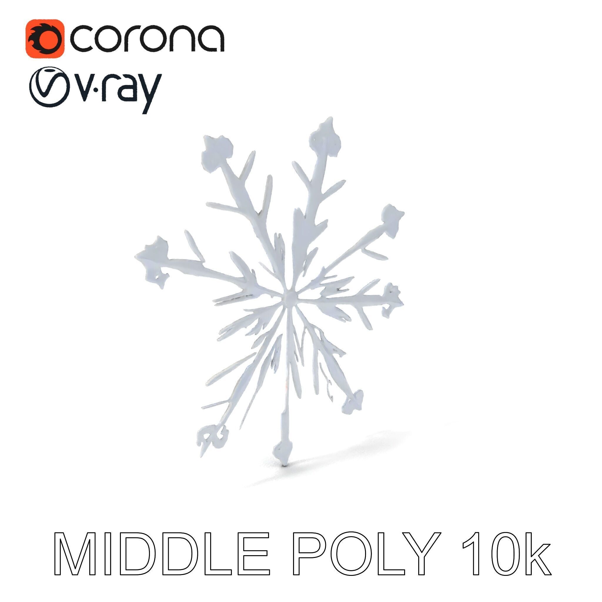 Intricate Snowflake Model Pack for Game and Animation Texture_23