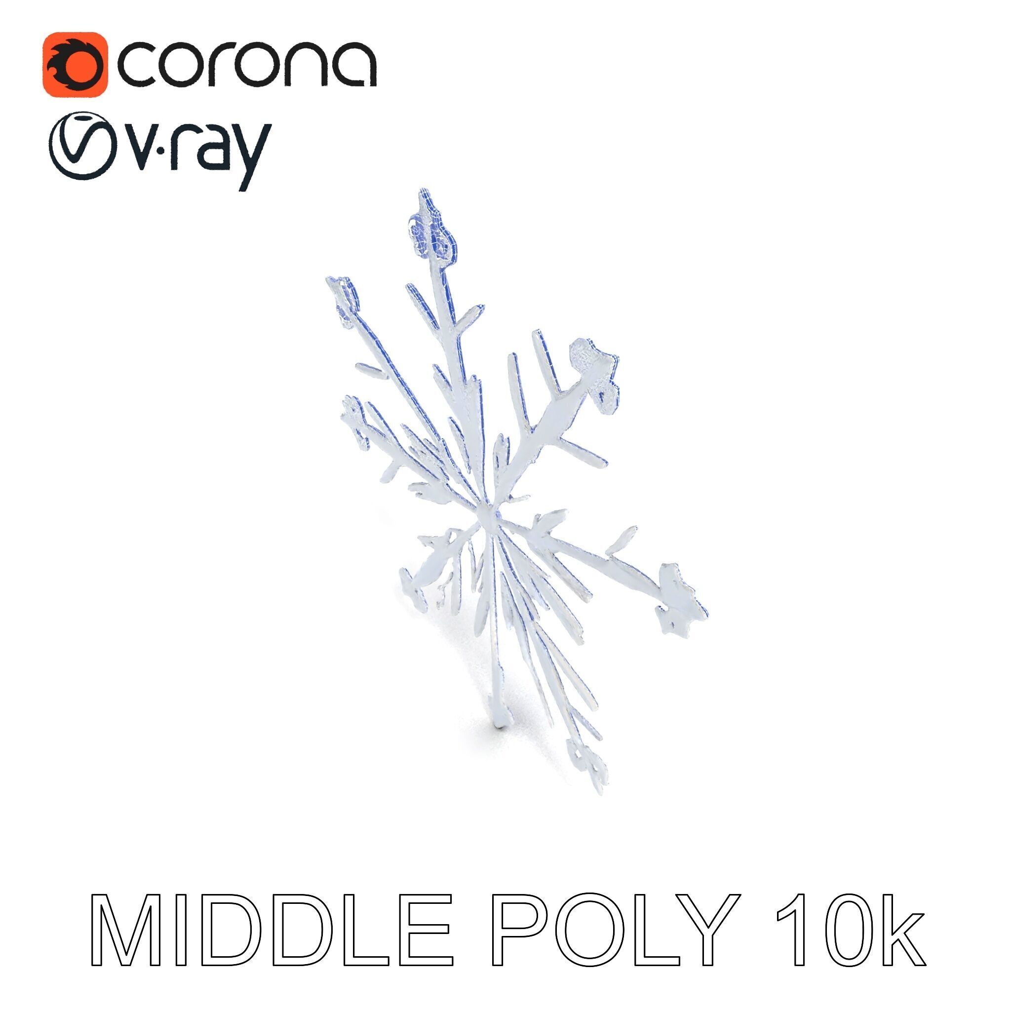 Intricate Snowflake Model Pack for Game and Animation Texture_31