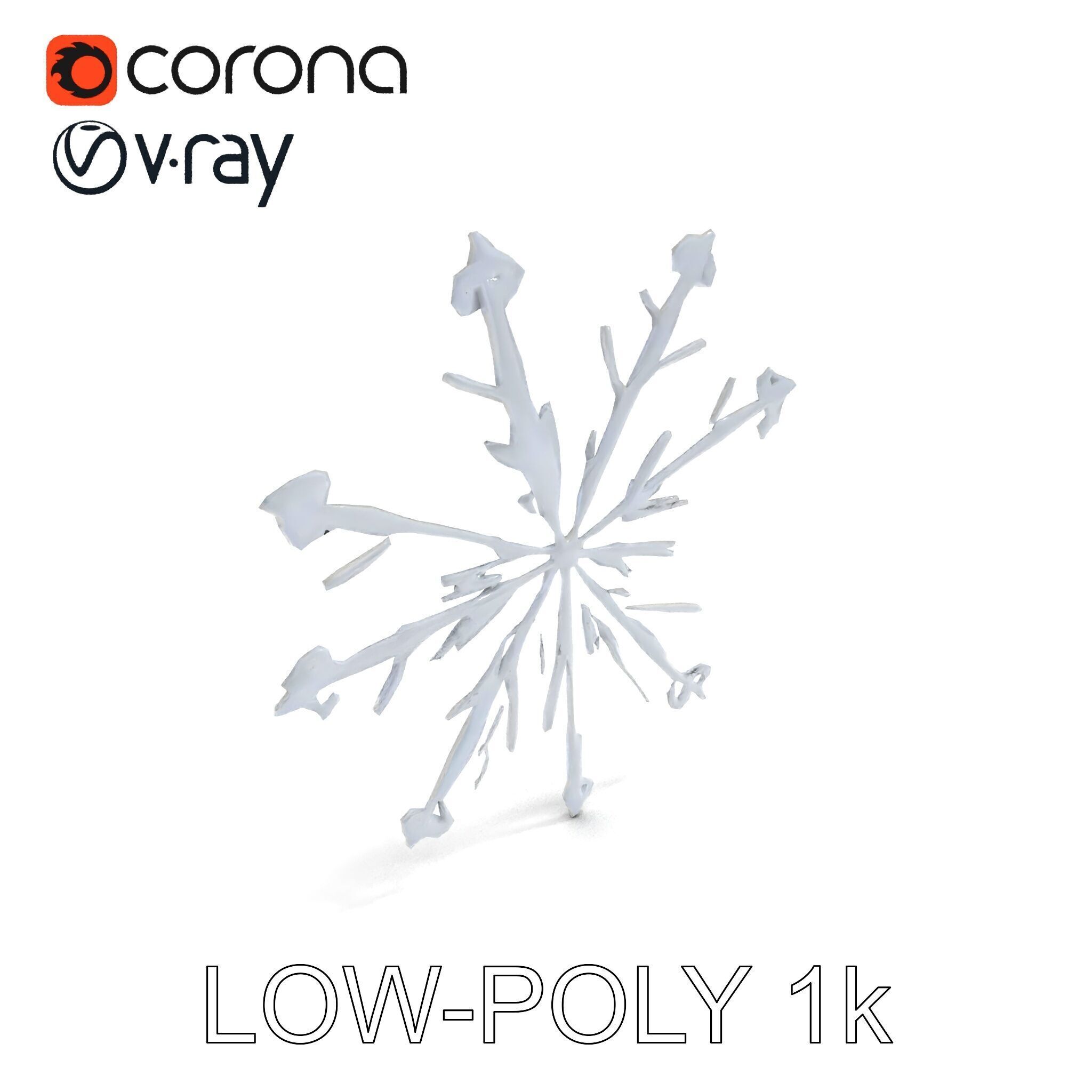 Intricate Snowflake Model Pack for Game and Animation Texture_19