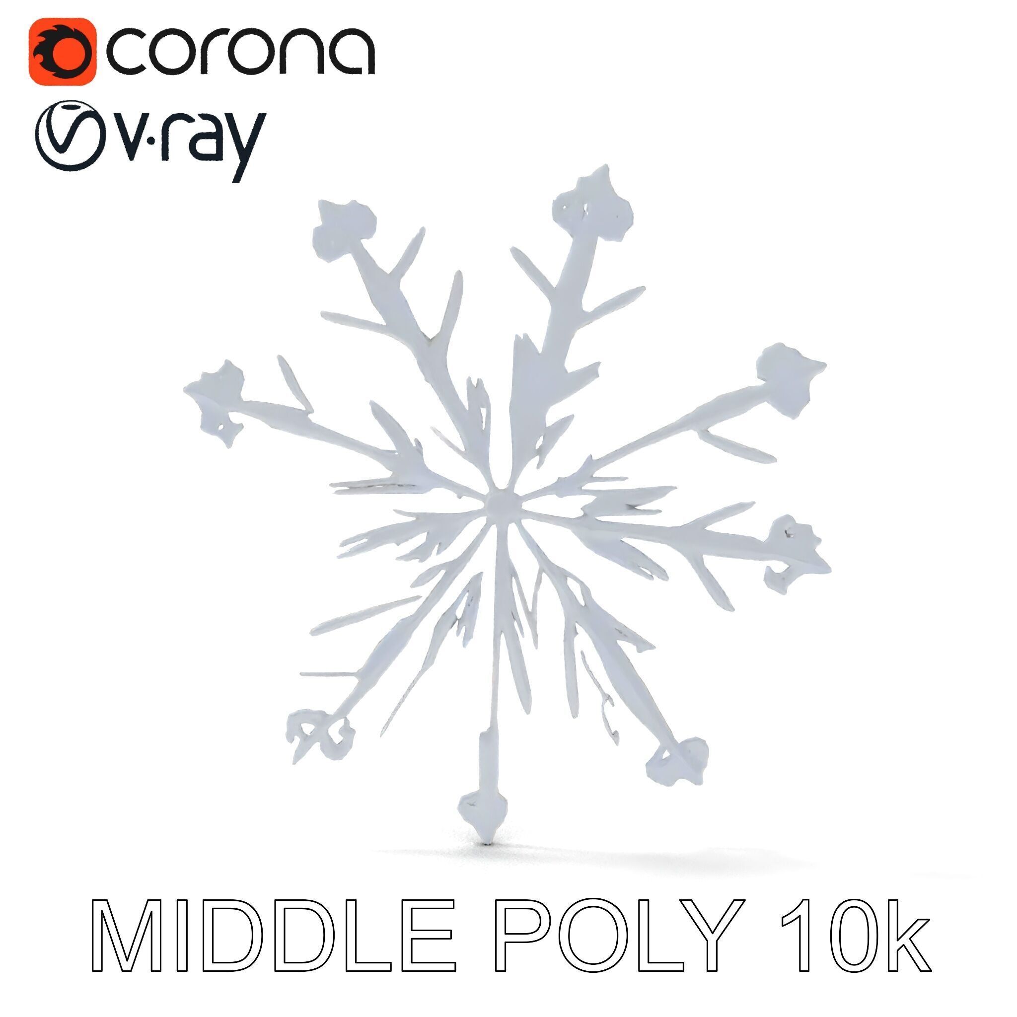 Intricate Snowflake Model Pack for Game and Animation Texture_9