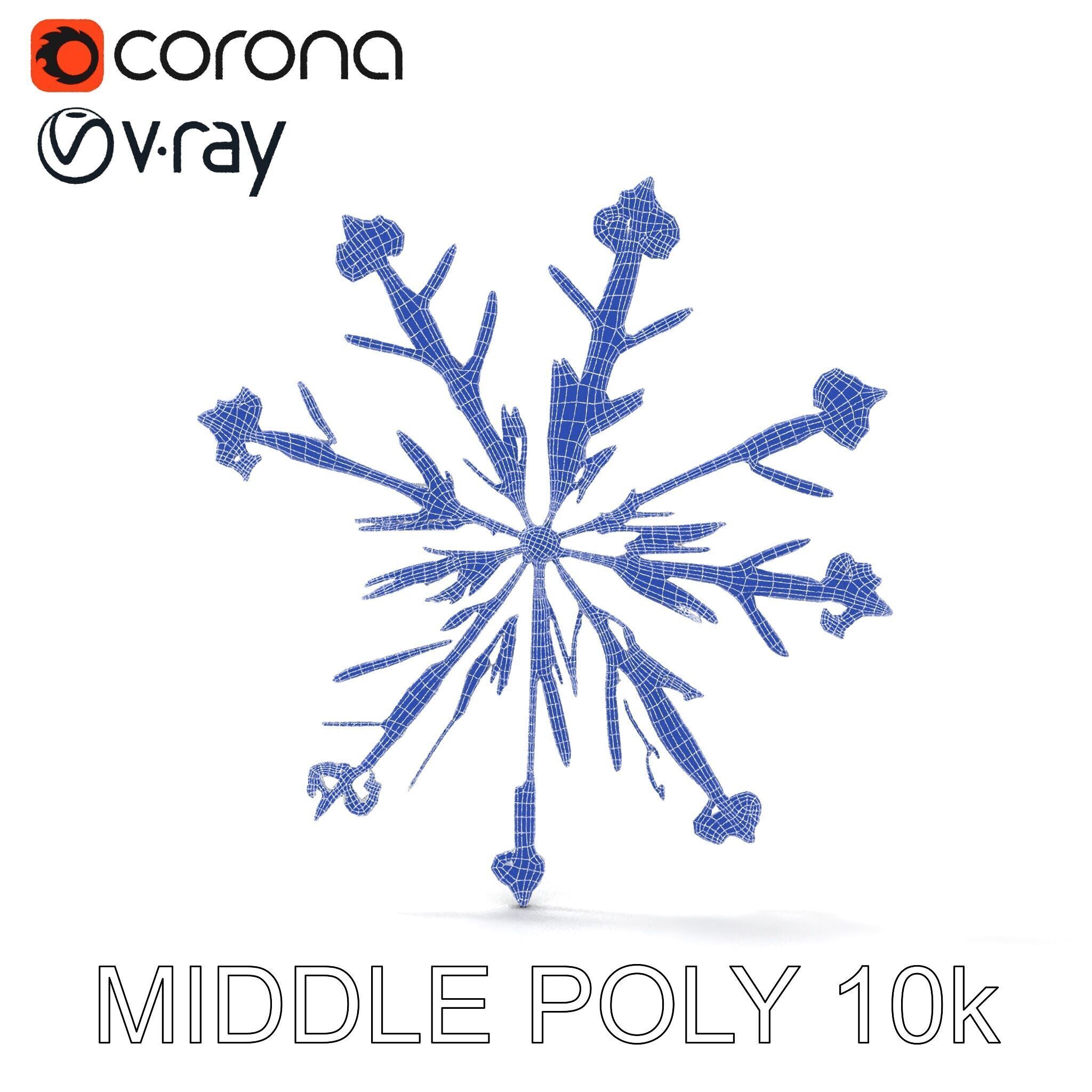 Intricate Snowflake Model Pack for Game and Animation Texture_32