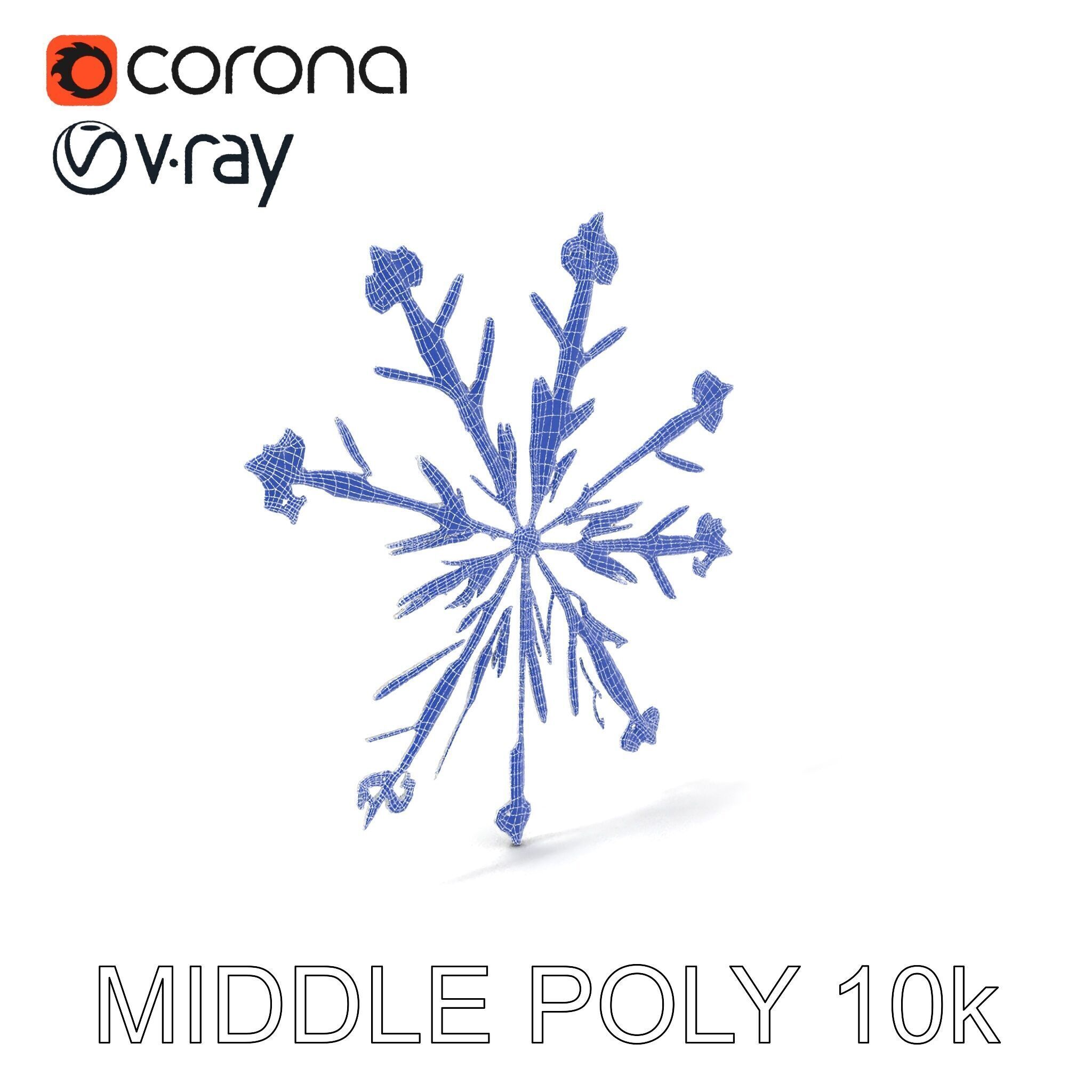 Intricate Snowflake Model Pack for Game and Animation Texture_29