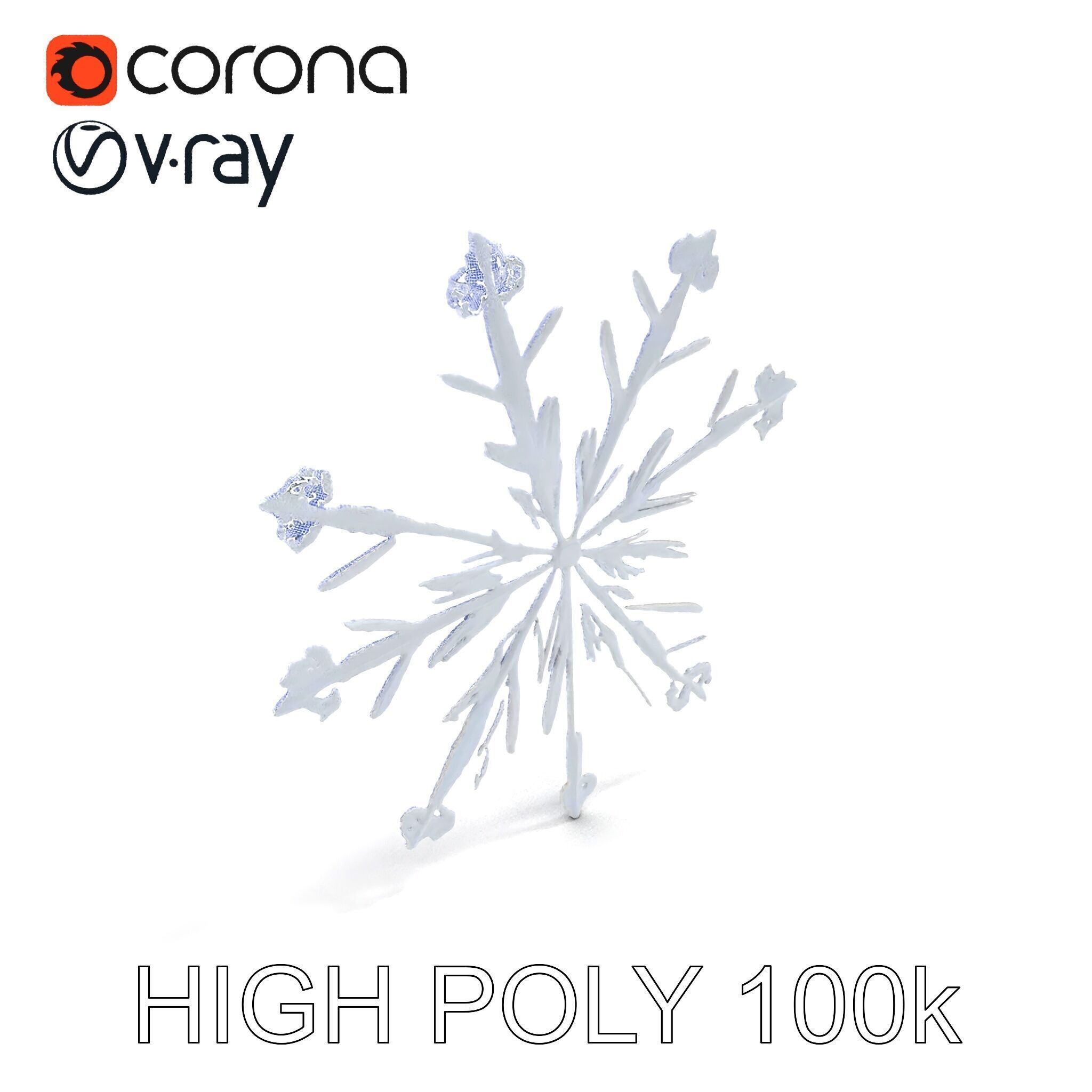 Intricate Snowflake Model Pack for Game and Animation Texture_24