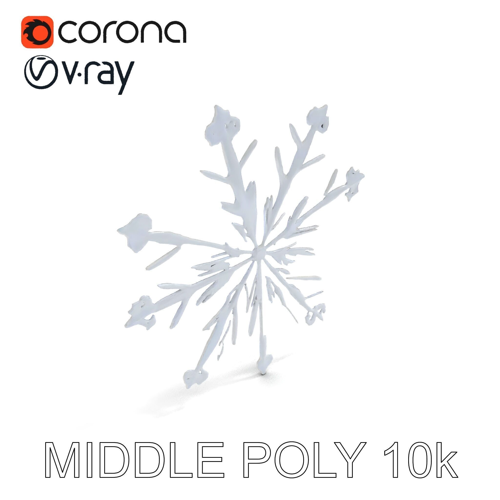 Intricate Snowflake Model Pack for Game and Animation Texture_22