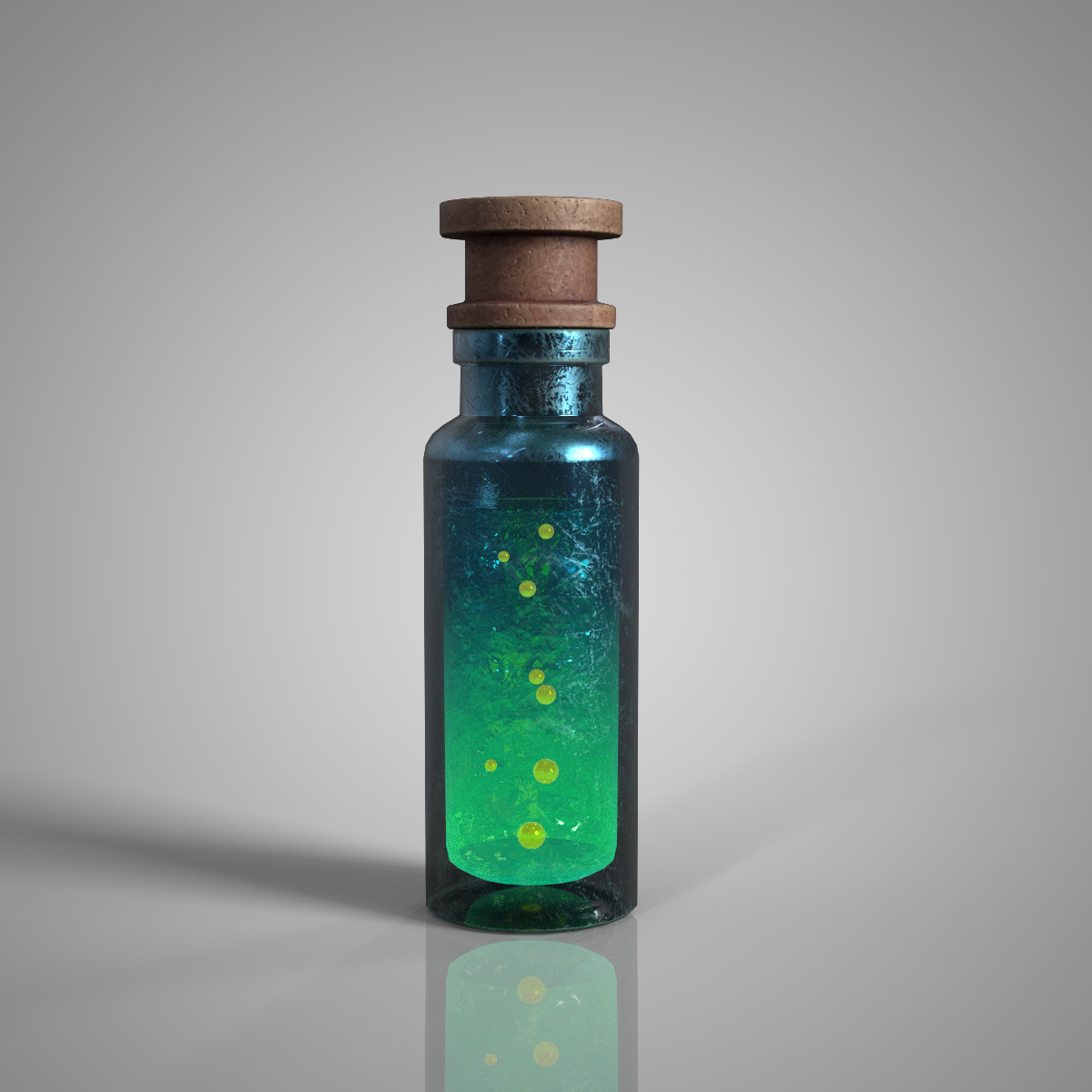Fantasy Potion Bottle Bundle Game Ready PBR Low-poly 3D model Low-poly 3D model_10