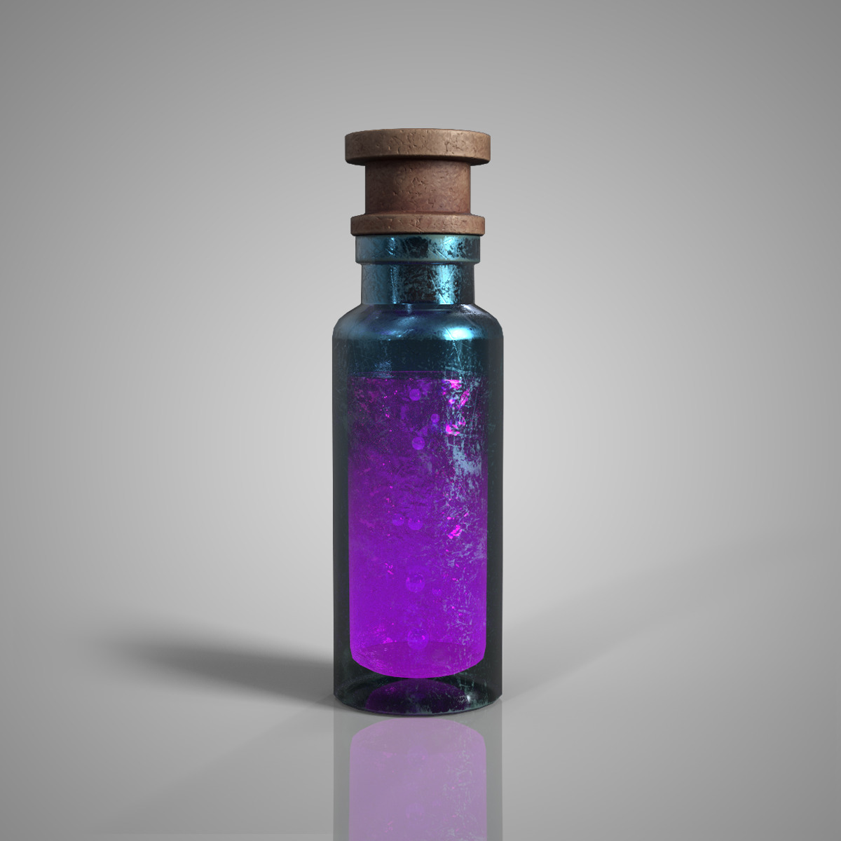 Fantasy Potion Bottle Bundle Game Ready PBR Low-poly 3D model Low-poly 3D model_5