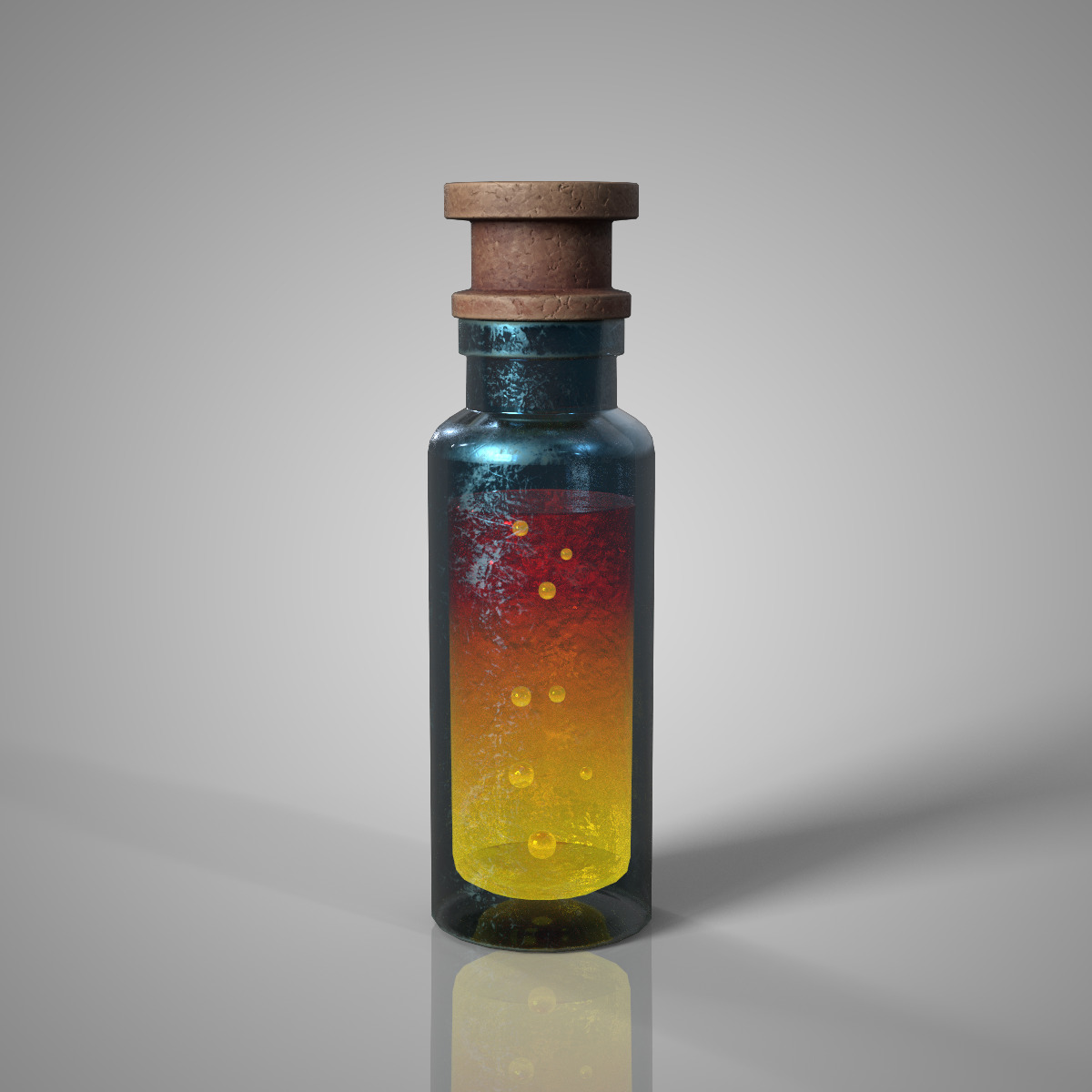 Fantasy Potion Bottle Bundle Game Ready PBR Low-poly 3D model Low-poly 3D model_9