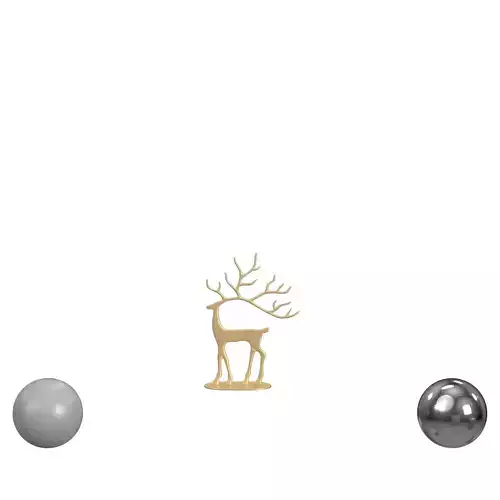 Brass Sculpted Reindeer - Small