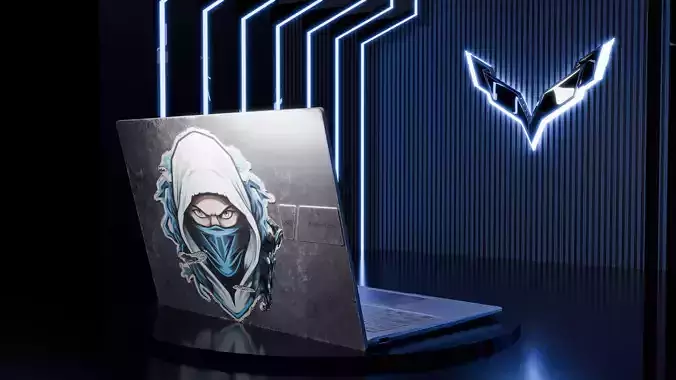 used laptop with realistic textures