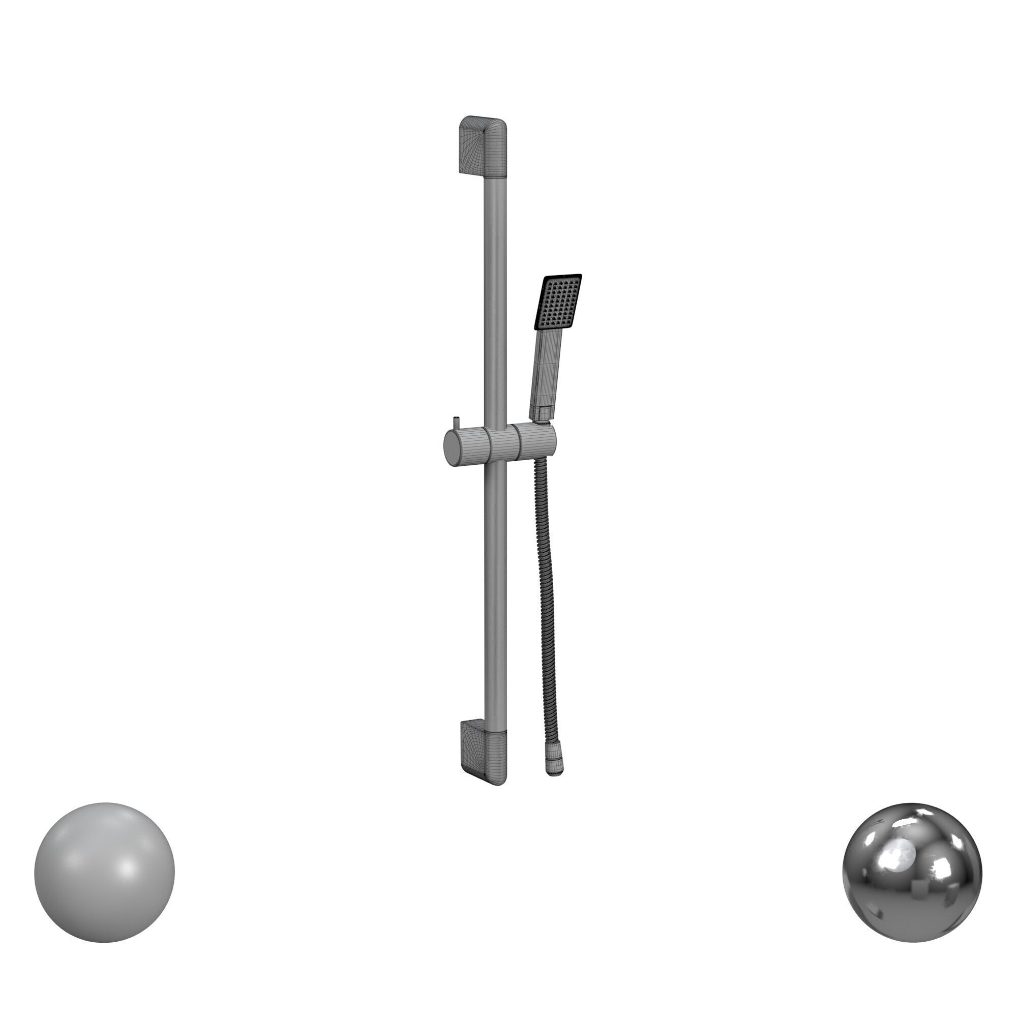 Handheld Shower Head 3D model_3