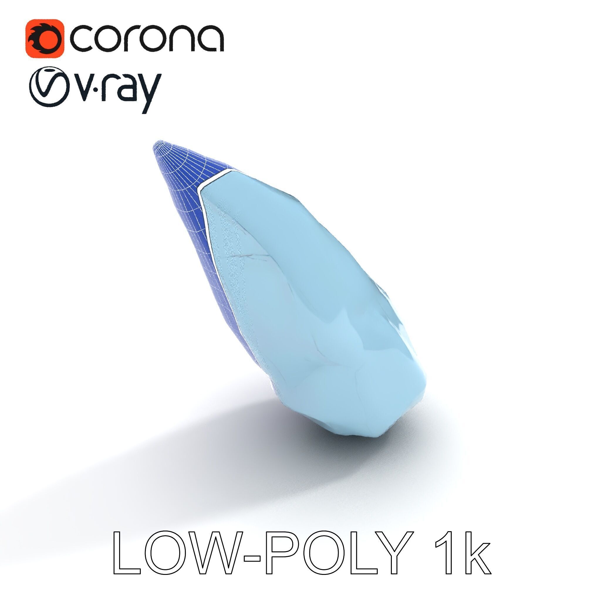 Crystal Shard Model Pack  Realistic Detailed Collection Low-poly 3D model_16