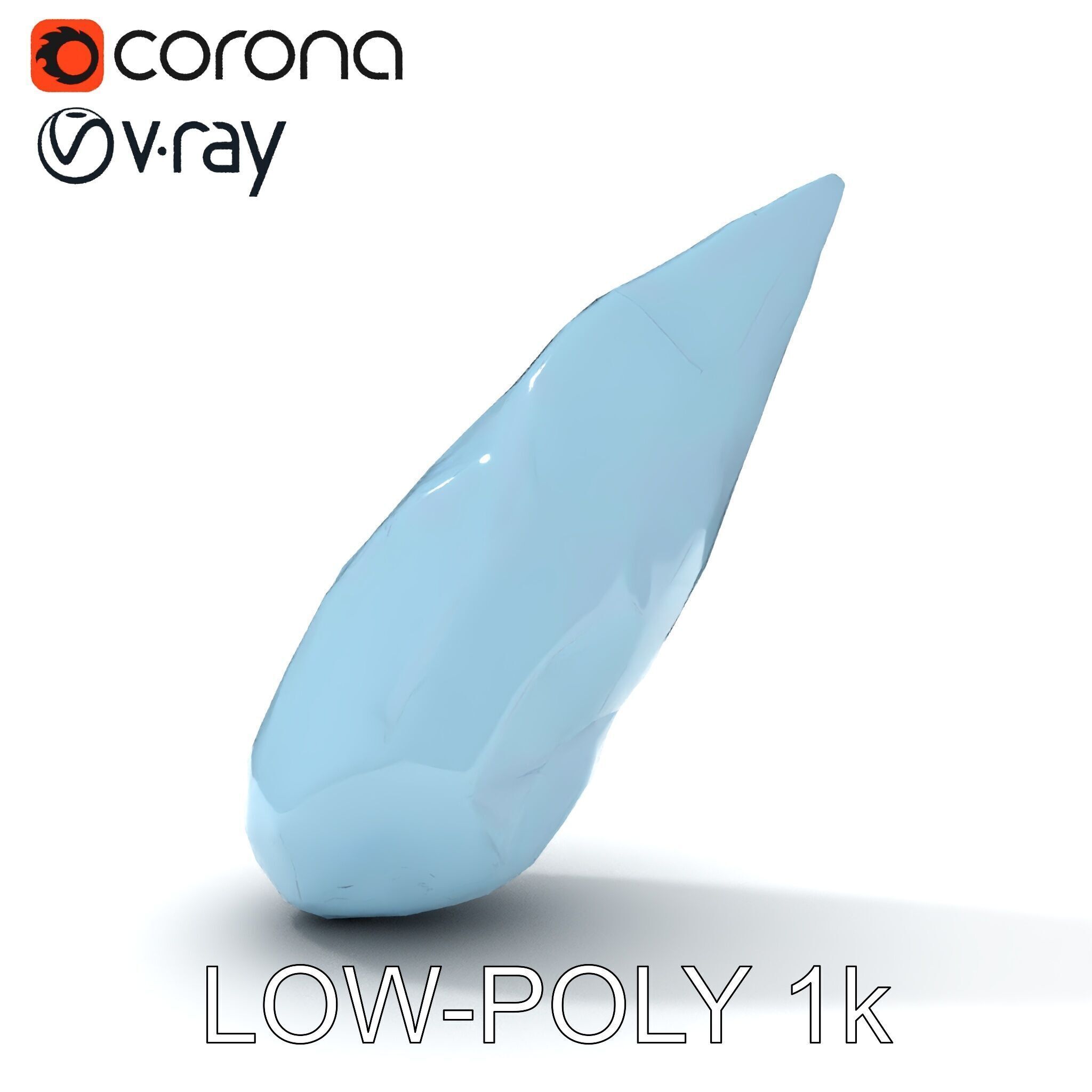 Crystal Shard Model Pack  Realistic Detailed Collection Low-poly 3D model_5