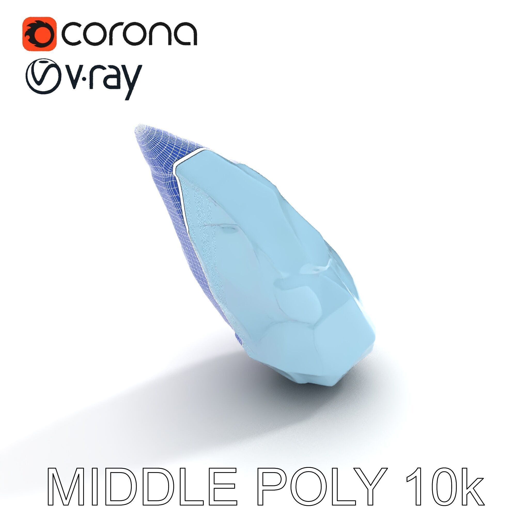 Crystal Shard Model Pack  Realistic Detailed Collection Low-poly 3D model_11