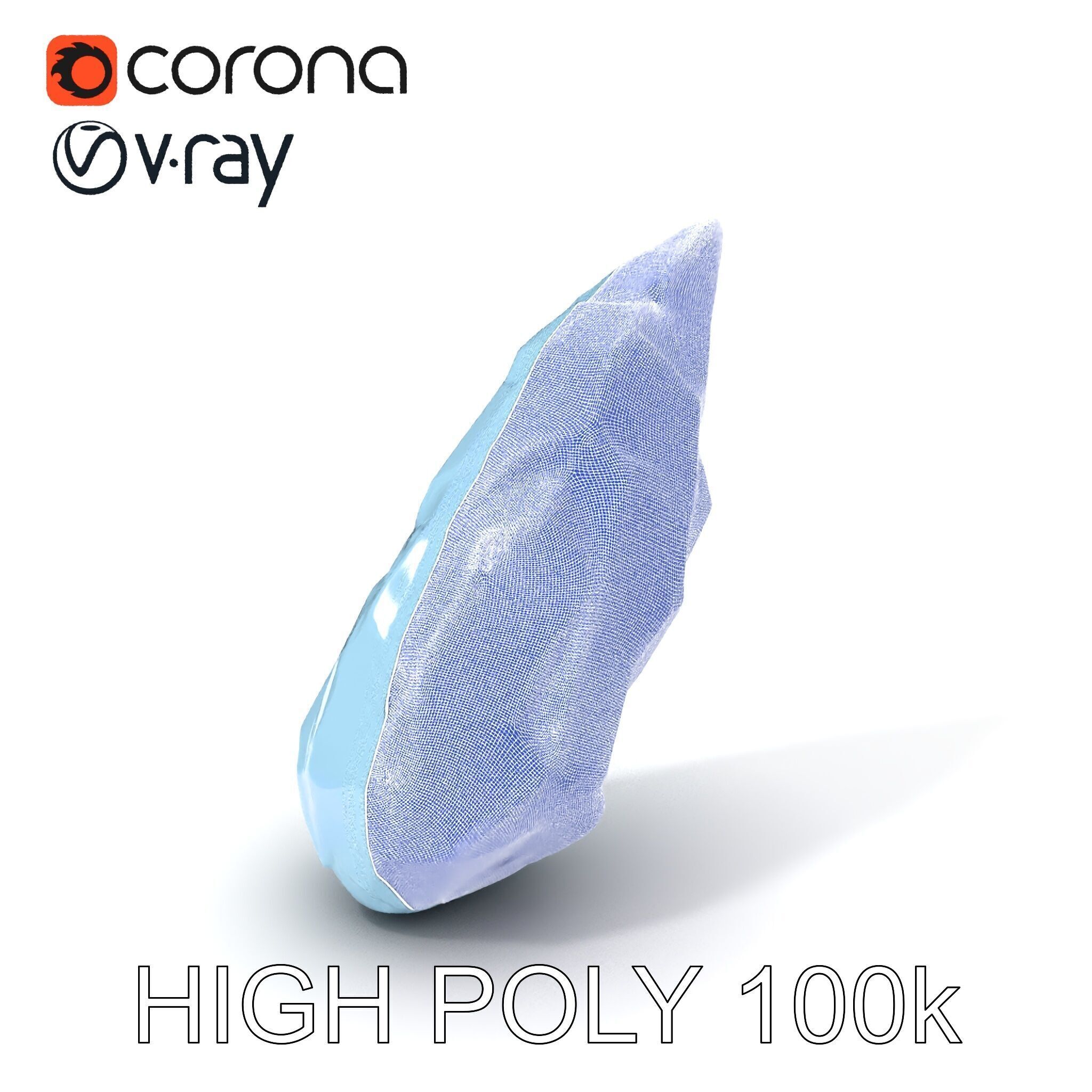 Crystal Shard Model Pack  Realistic Detailed Collection Low-poly 3D model_34