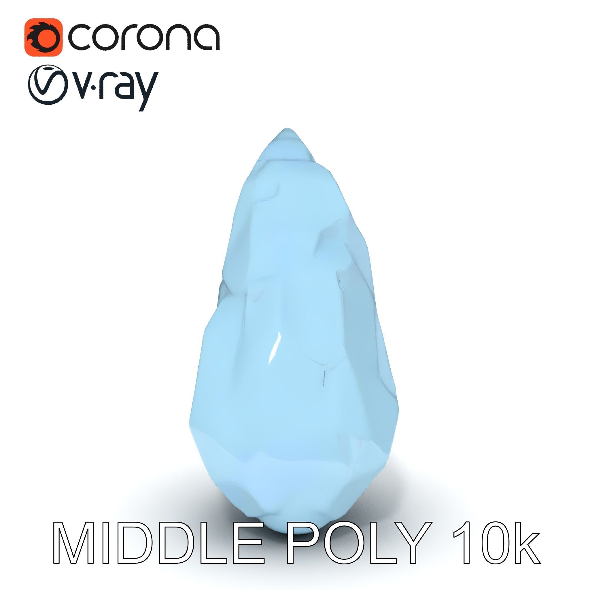 Crystal Shard Model Pack  Realistic Detailed Collection Low-poly 3D model_6