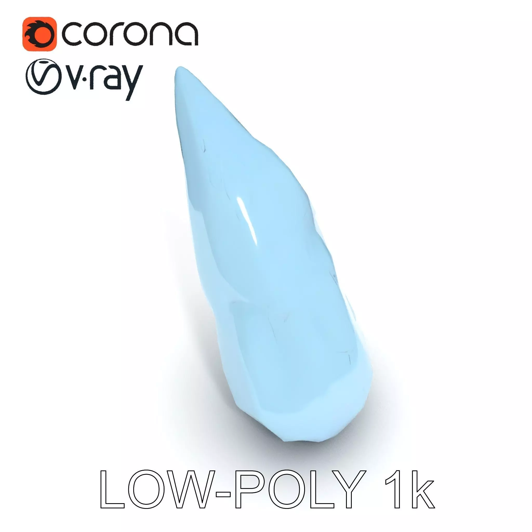 Crystal Shard Model Pack  Realistic Detailed Collection Low-poly 3D model_0