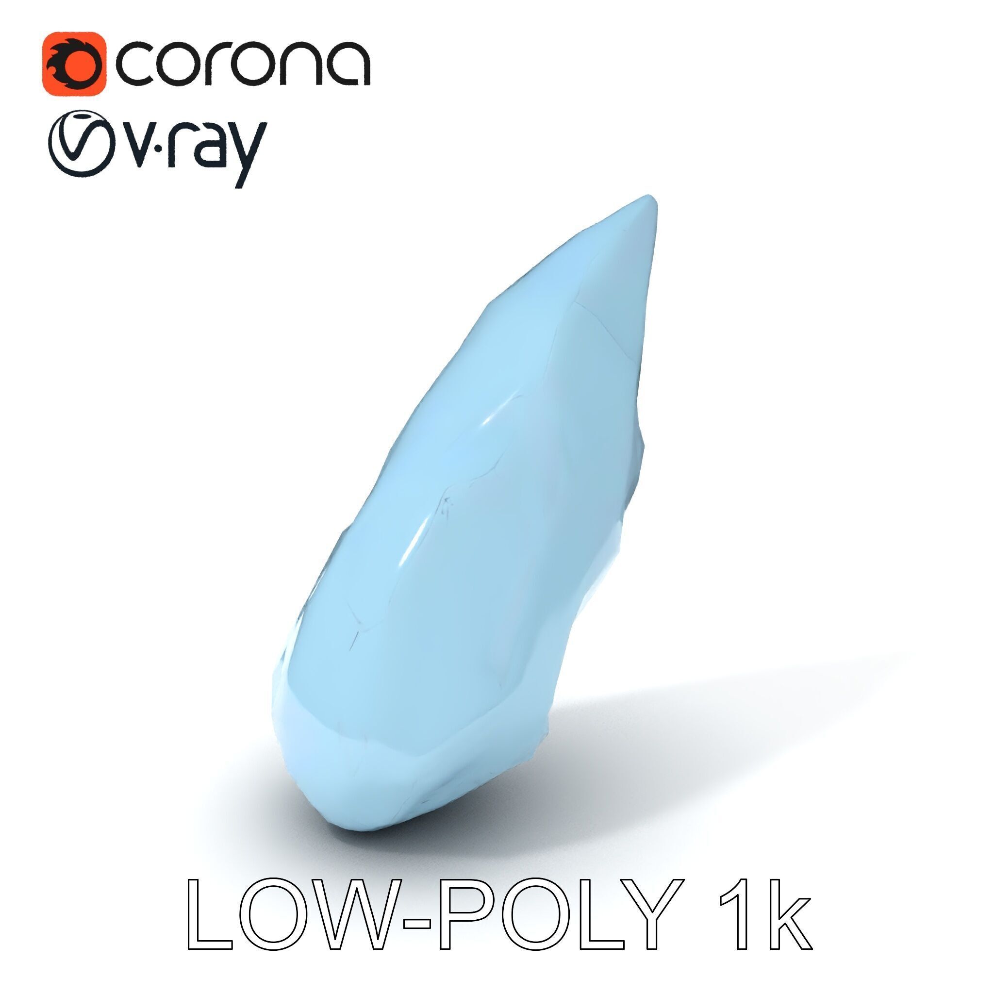 Crystal Shard Model Pack  Realistic Detailed Collection Low-poly 3D model_27