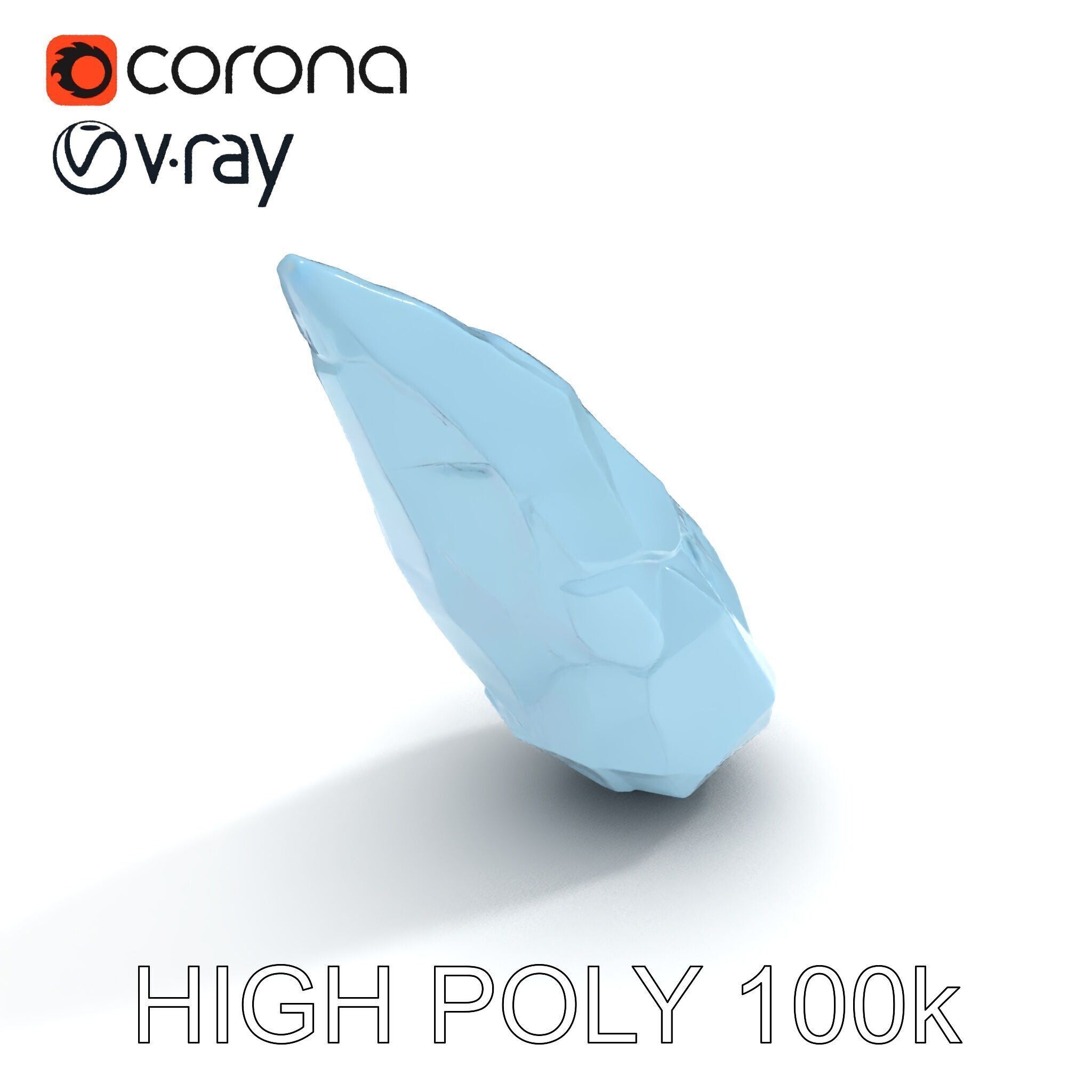 Crystal Shard Model Pack  Realistic Detailed Collection Low-poly 3D model_14