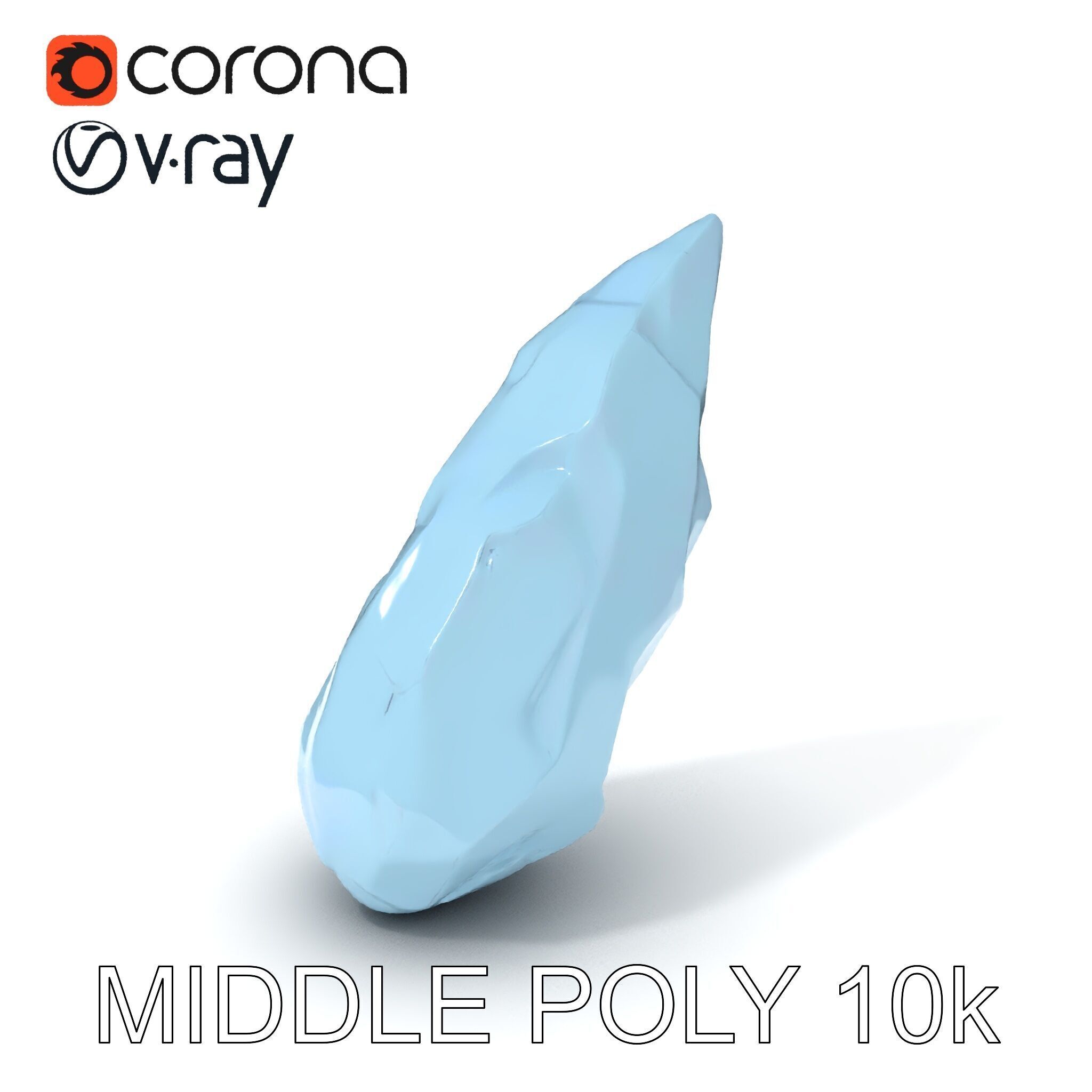 Crystal Shard Model Pack  Realistic Detailed Collection Low-poly 3D model_21