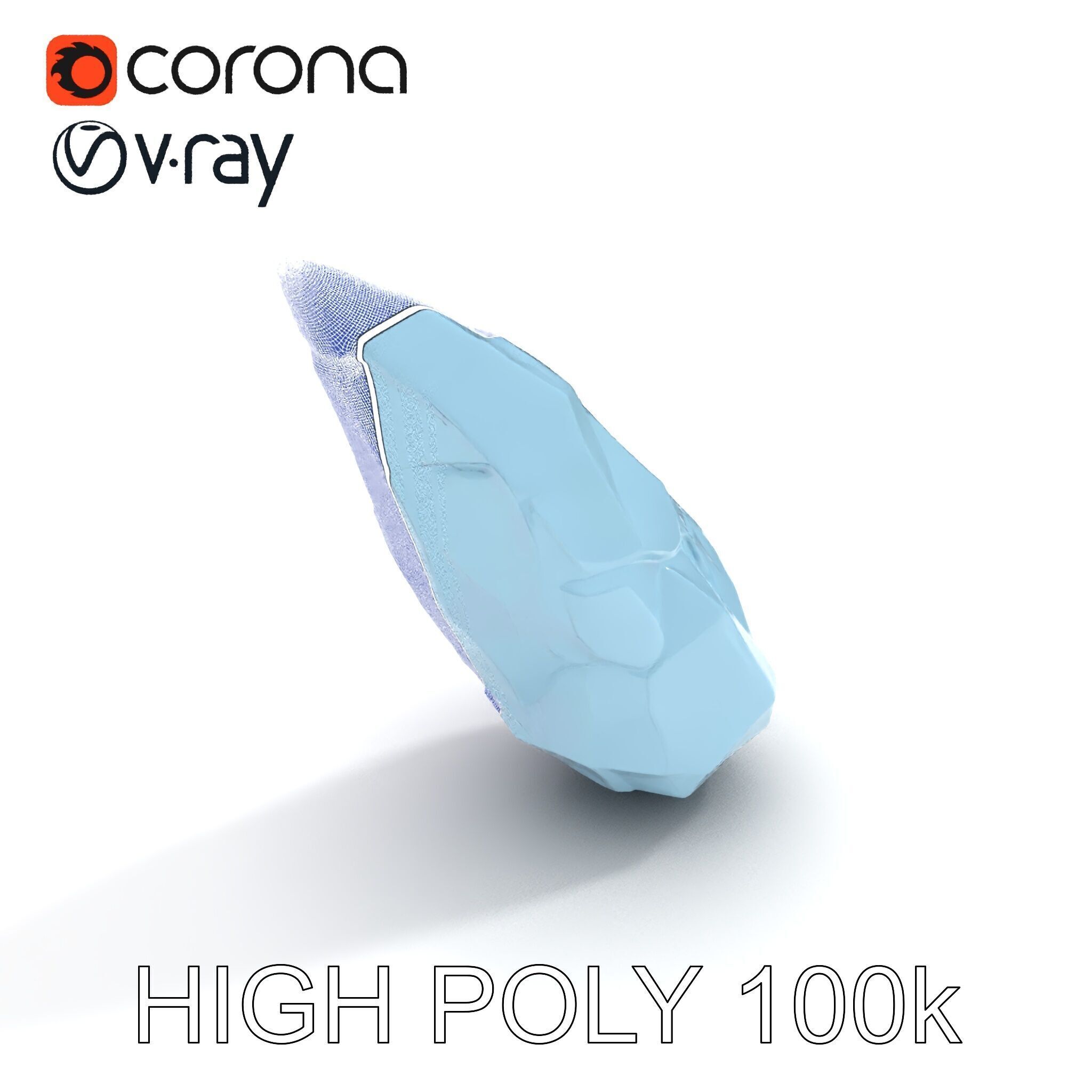 Crystal Shard Model Pack  Realistic Detailed Collection Low-poly 3D model_26