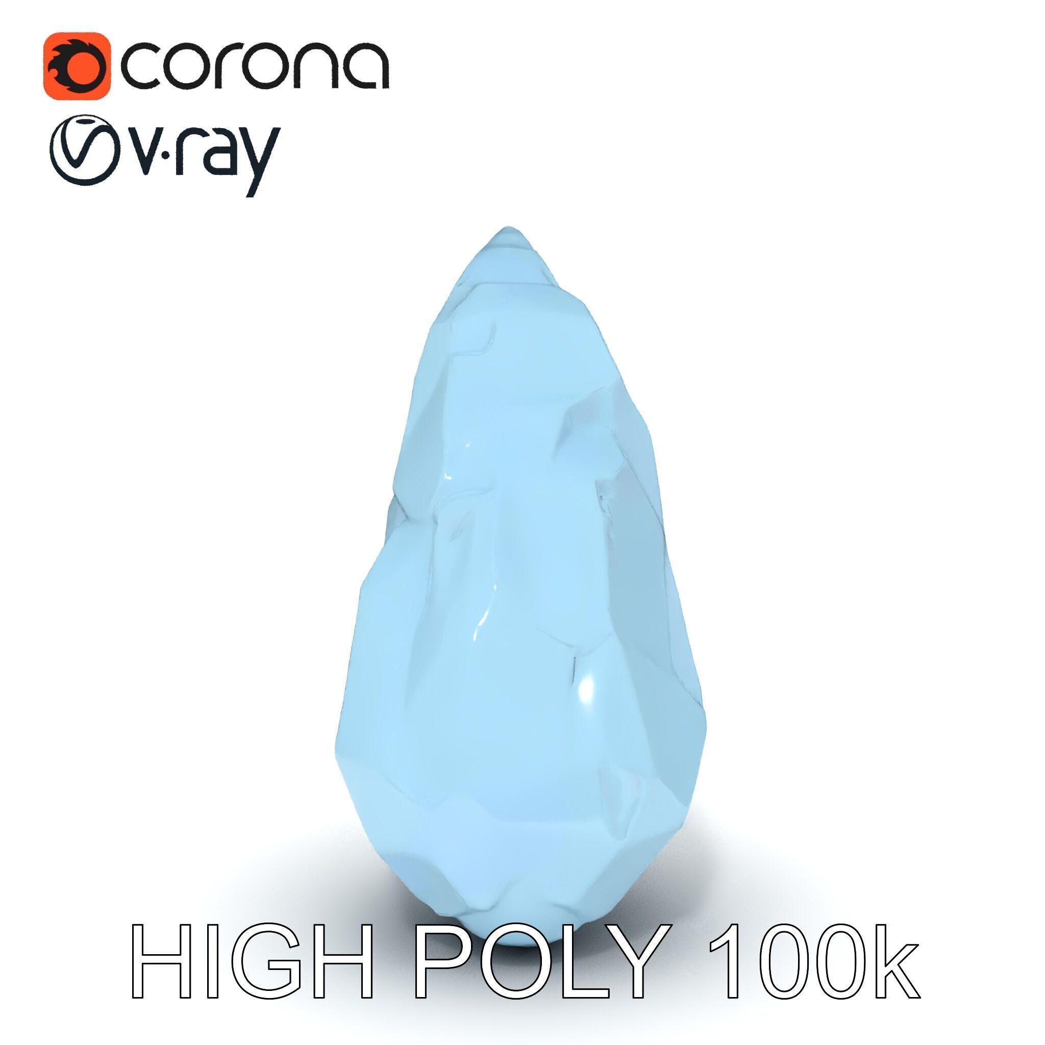 Crystal Shard Model Pack  Realistic Detailed Collection Low-poly 3D model_23