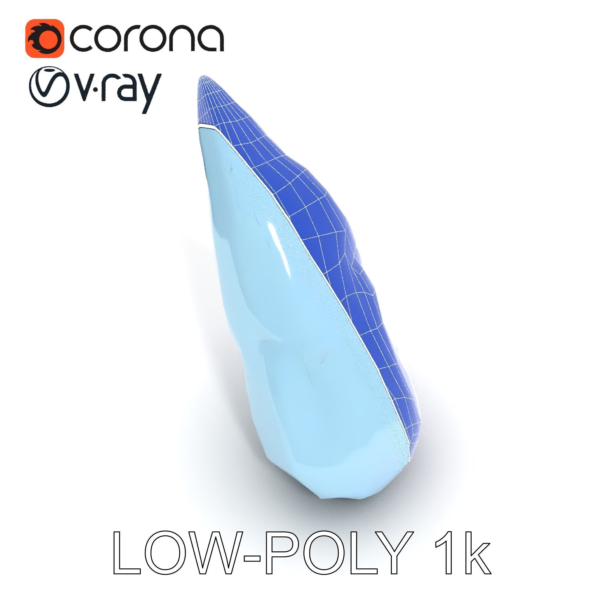 Crystal Shard Model Pack  Realistic Detailed Collection Low-poly 3D model_17
