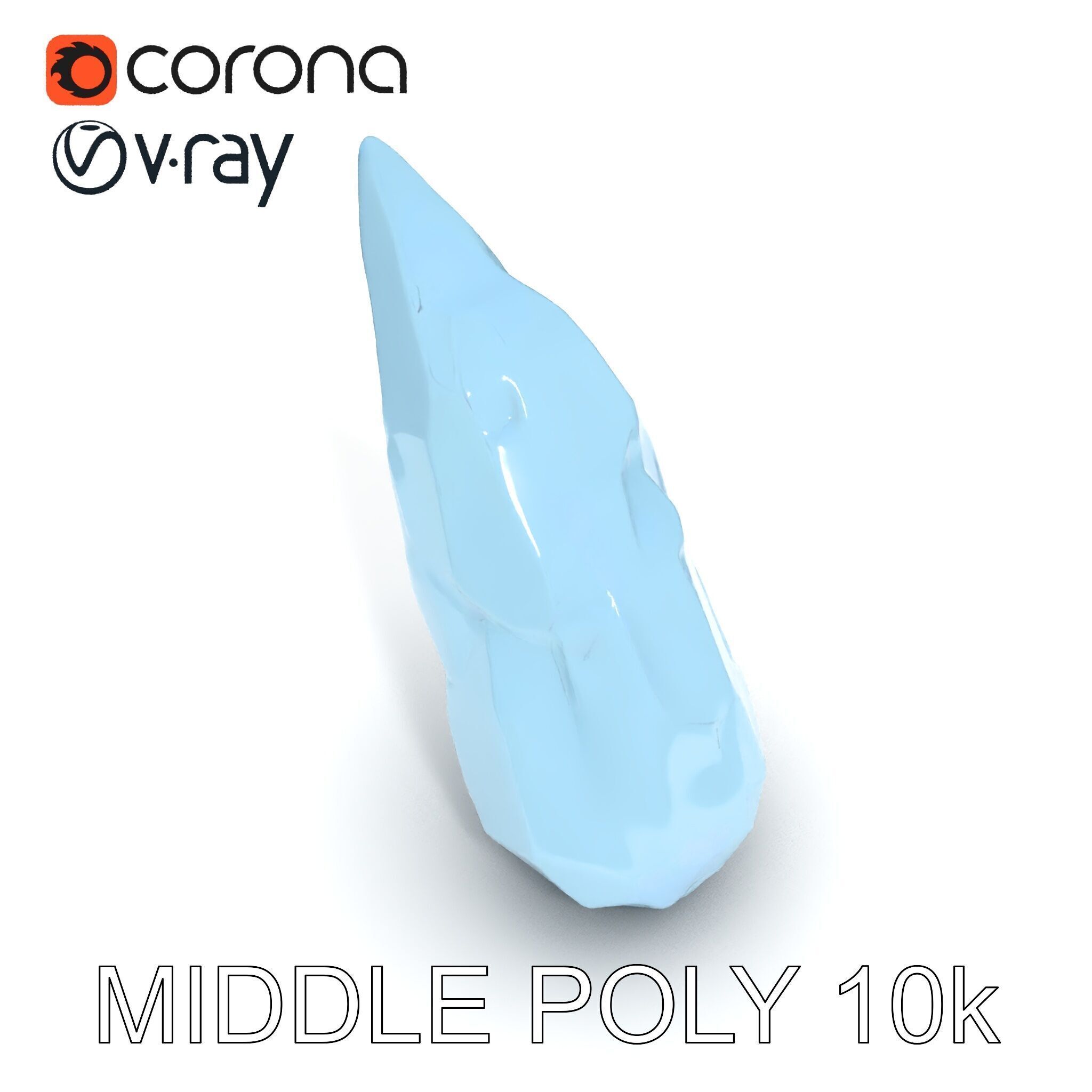 Crystal Shard Model Pack  Realistic Detailed Collection Low-poly 3D model_24