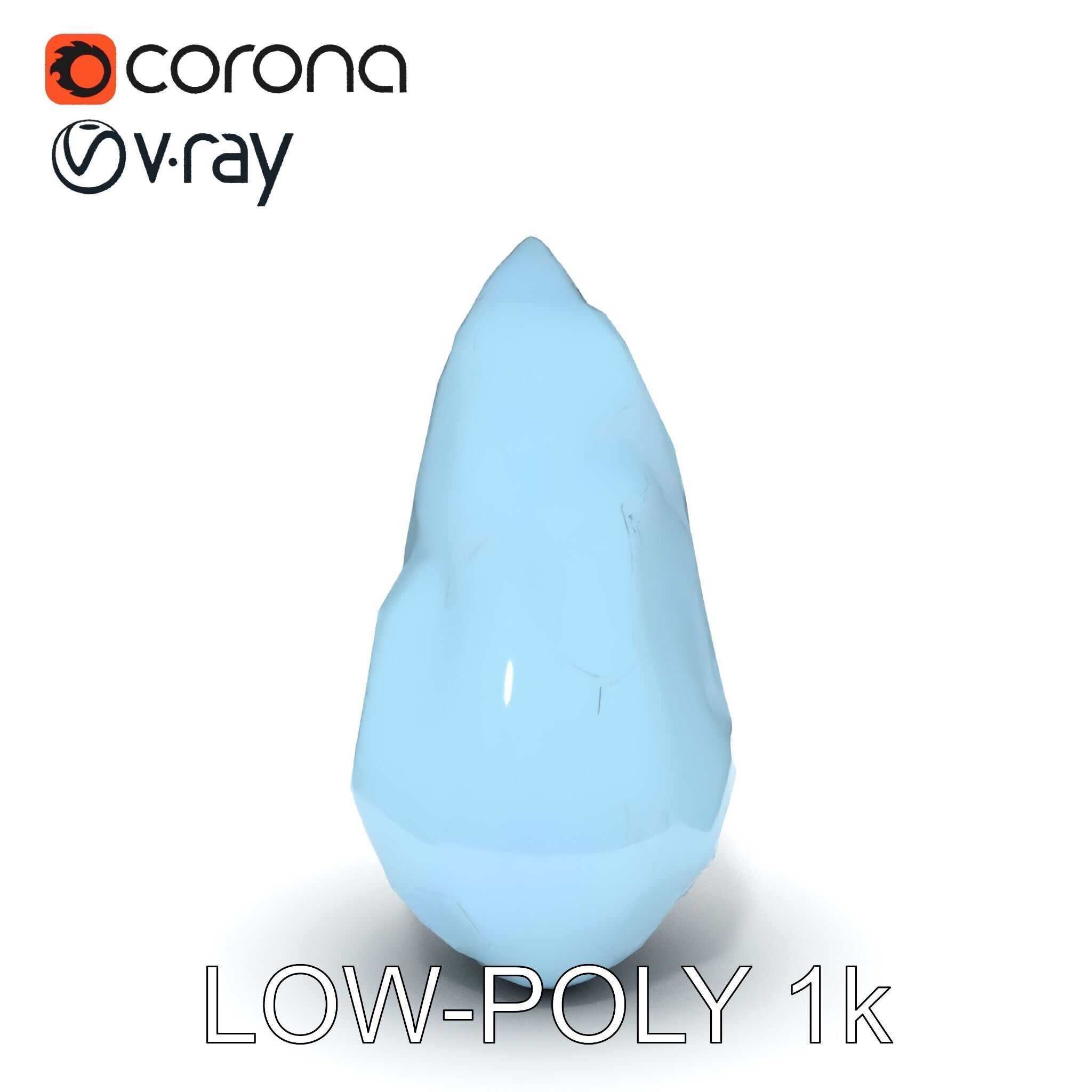 Crystal Shard Model Pack  Realistic Detailed Collection Low-poly 3D model_15