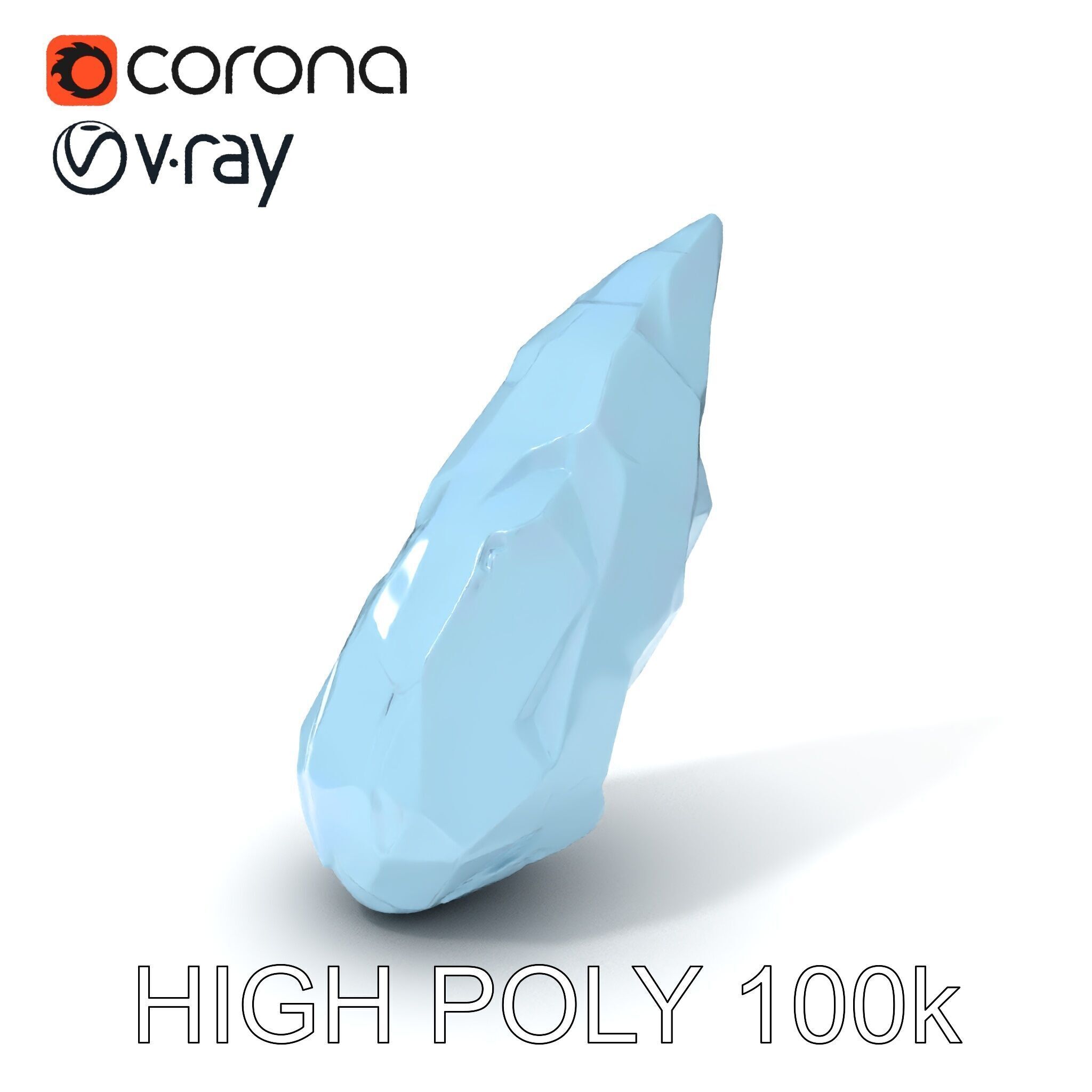Crystal Shard Model Pack  Realistic Detailed Collection Low-poly 3D model_13