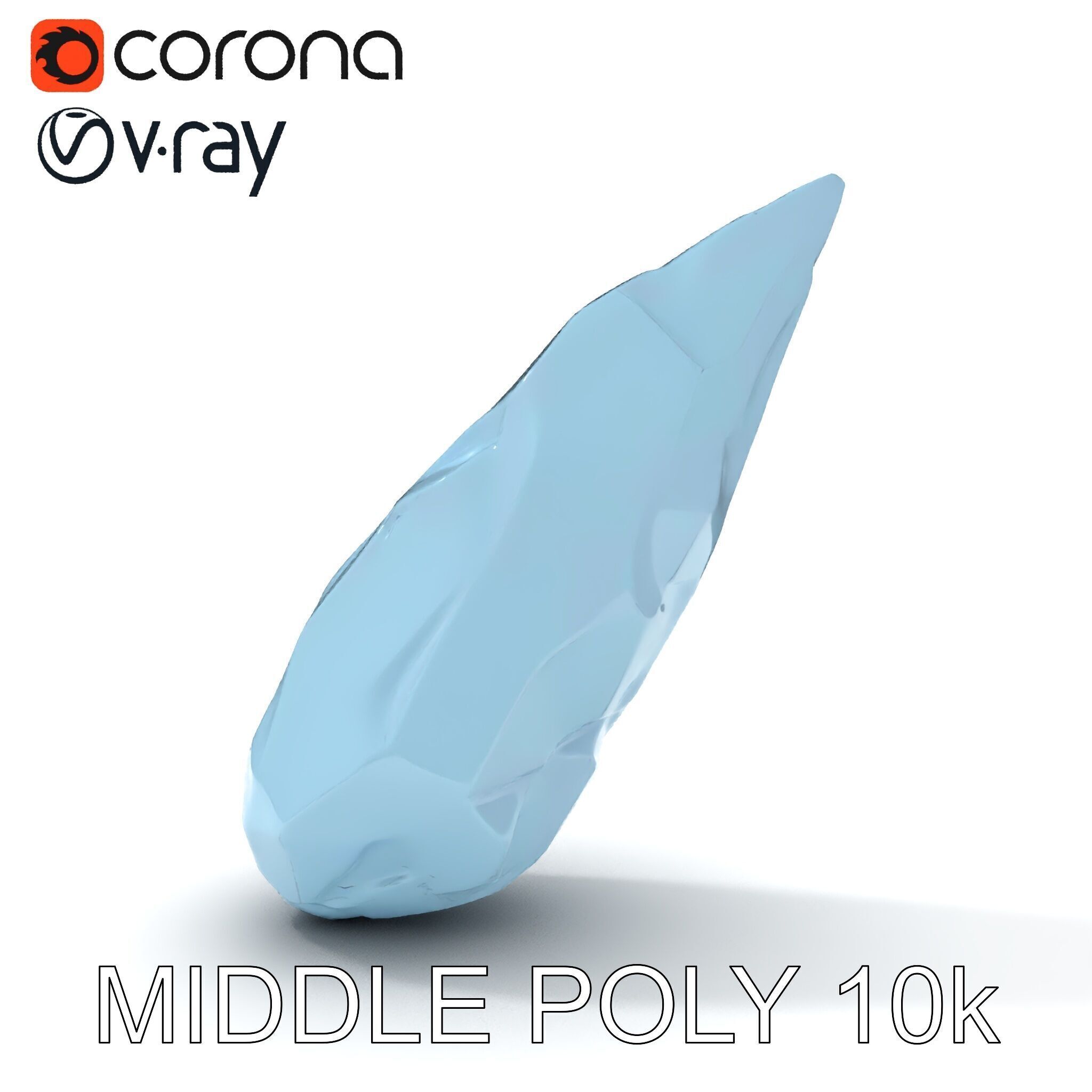 Crystal Shard Model Pack  Realistic Detailed Collection Low-poly 3D model_19